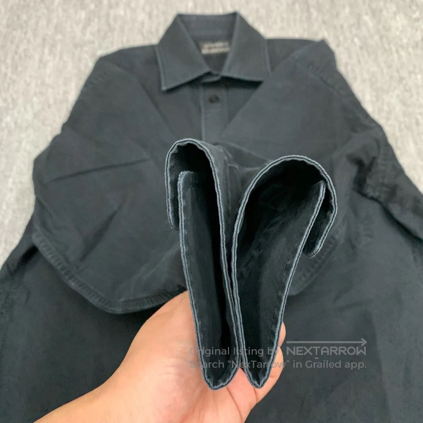 Balenciaga Balenciaga Black Distressed Shirt Jacket. Size US S / EU 44-46 / 1 - 9 Thumbnail