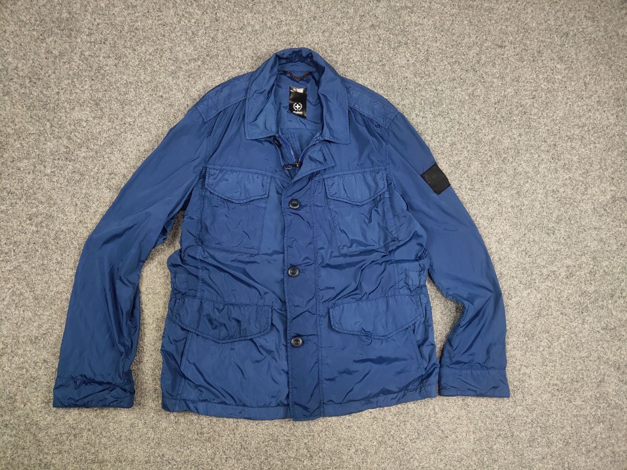 Strellson Strellson Design Nylon Polyamide Blue Pocket Zip Jacket Size US M / EU 48-50 / 2 - 8 Thumbnail