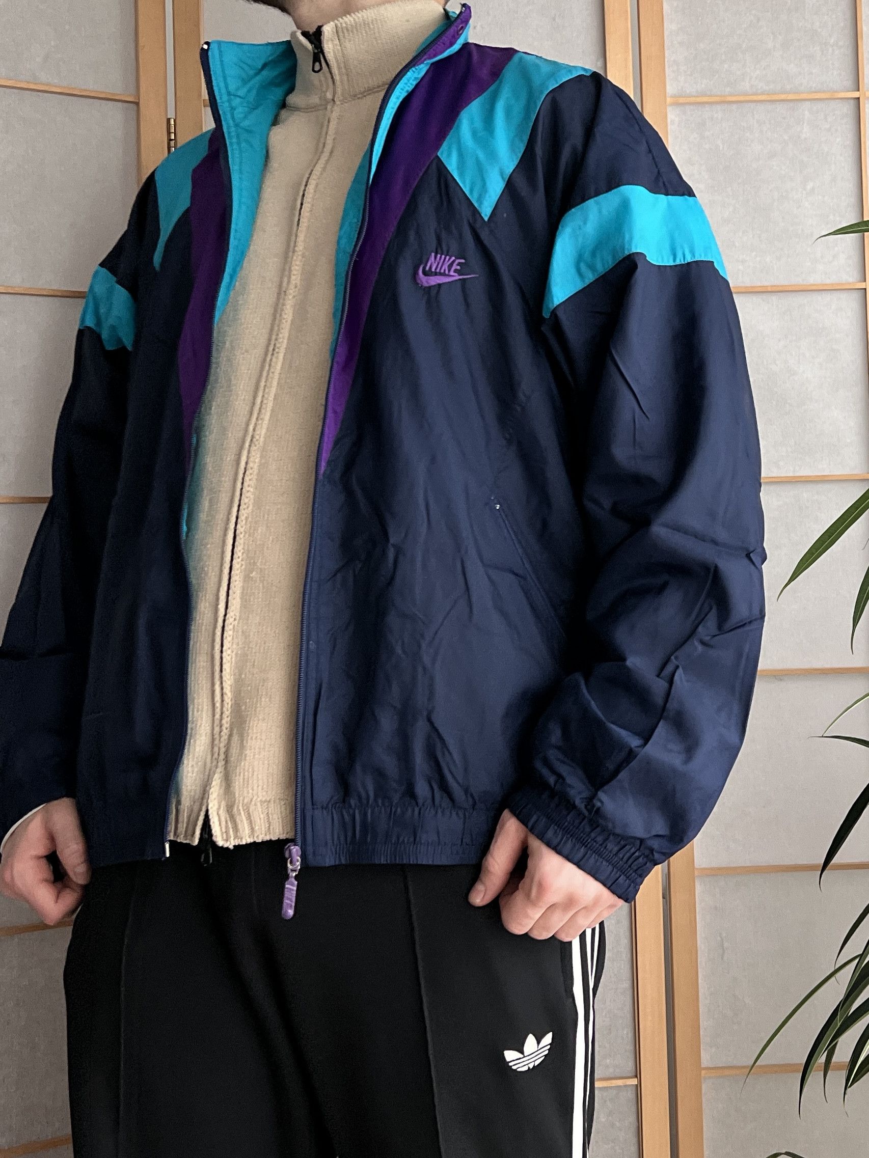Nike Retro! Nike vintage 90s nylon baggy boxy jacket rare archive Size US M / EU 48-50 / 2 - 4 Thumbnail