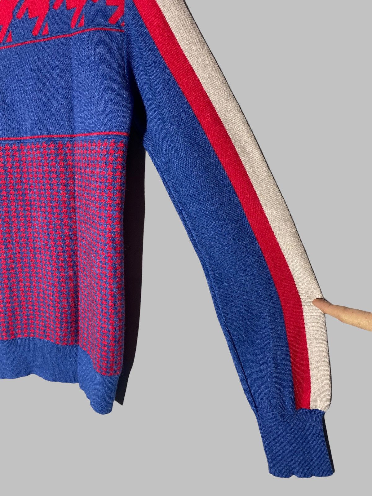 JET SET Jet Set St. Moritz Houndstooth Pattern Mock Neck Sweater Size US M / EU 48-50 / 2 - 17 Thumbnail