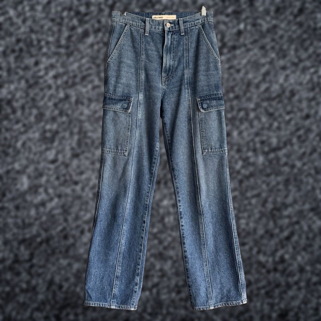 GRLFRND GRLFRND The Harper High Rise Slim Cargo Jeans Cameron 27 Jeans Women Size 27" / US 4 / IT 40 - 1 Thumbnail