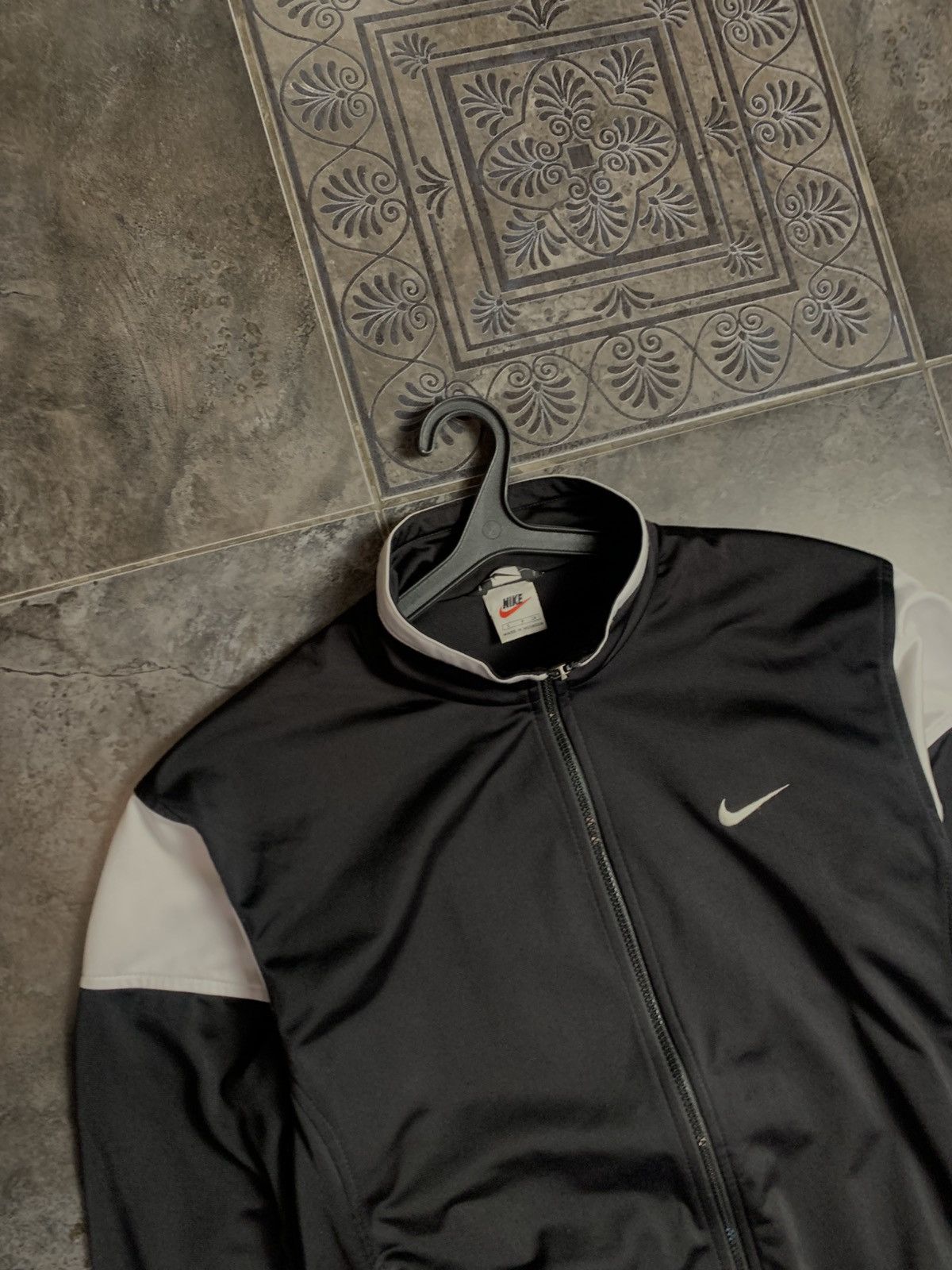 Nike × Vintage Nike Vintage Track Jacket Big Swoosh Logo Rave Bomber Size US S / EU 44-46 / 1 - 5 Thumbnail