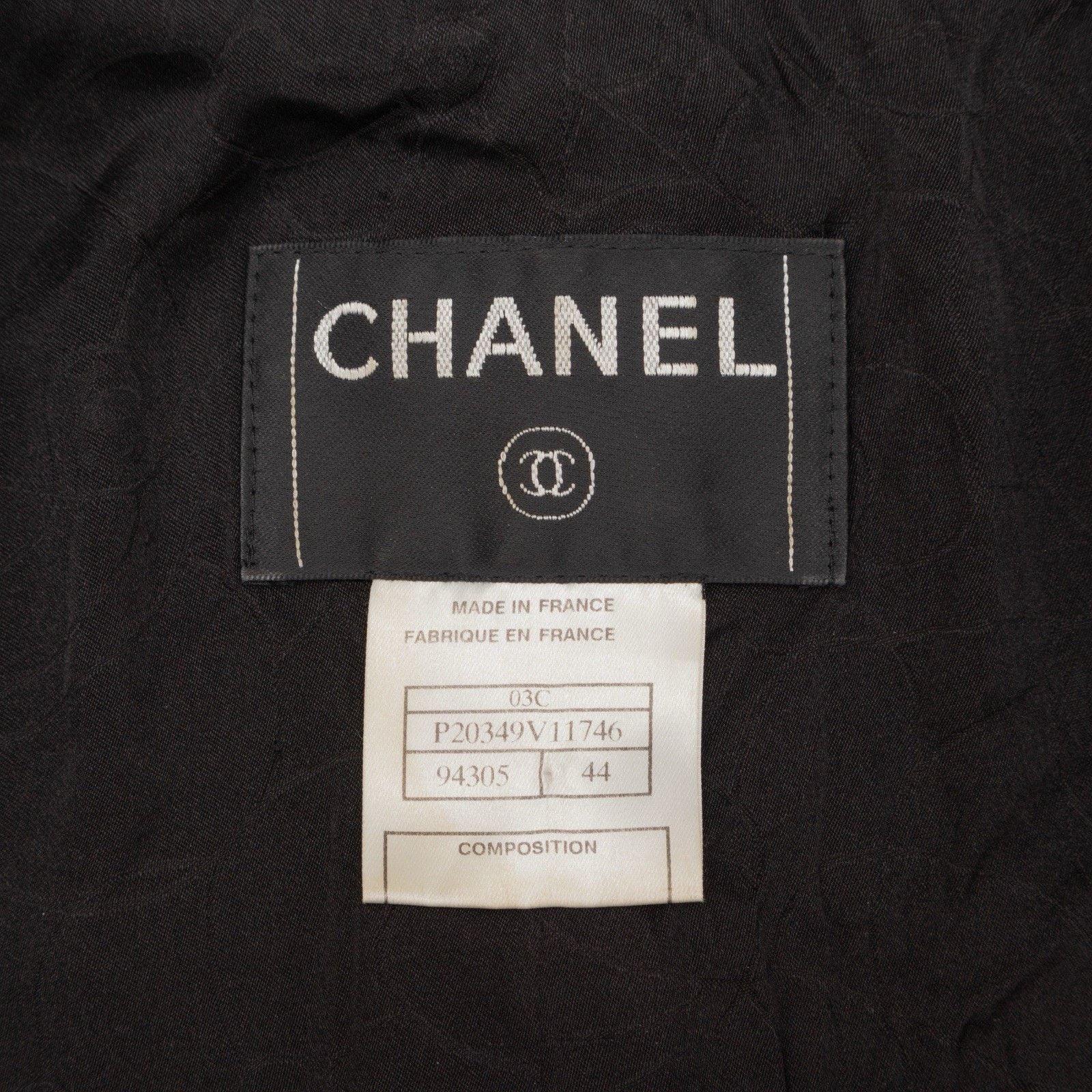 Chanel CHANEL Cropped Bouclé Camélia Double Breasted Wool Jacket Size L / US 10 / IT 46 - 10 Thumbnail