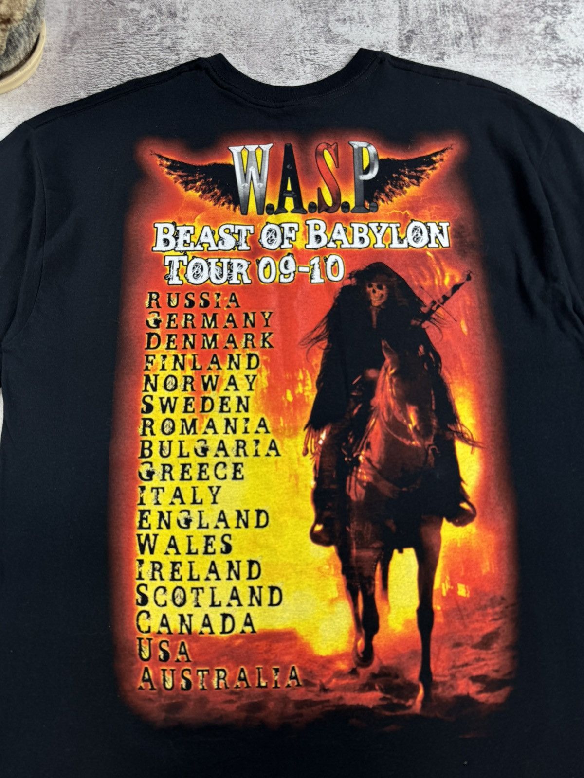 Band Tees WASP W.A.S.P Babylon 2009/2010 Heavy Metal Devil Band T Shirt Size US L / EU 52-54 / 3 - 15 Thumbnail