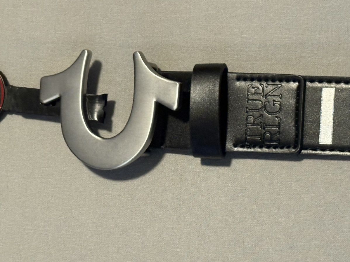 True Religion True Religion Brand Jeans AOP Silver Horseshoe Leather Belt Size 42 - 7 Thumbnail