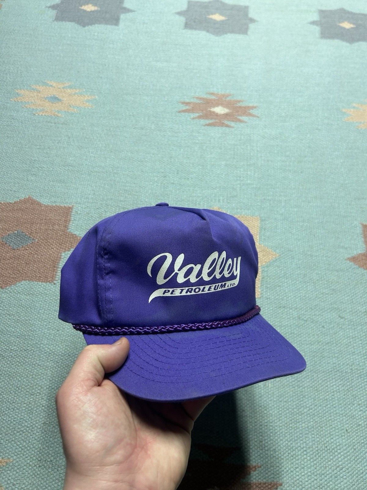 Vintage Vtg SnapBack hat valley petroleum oil gas Michigan purple Size ONE SIZE - 1 Thumbnail