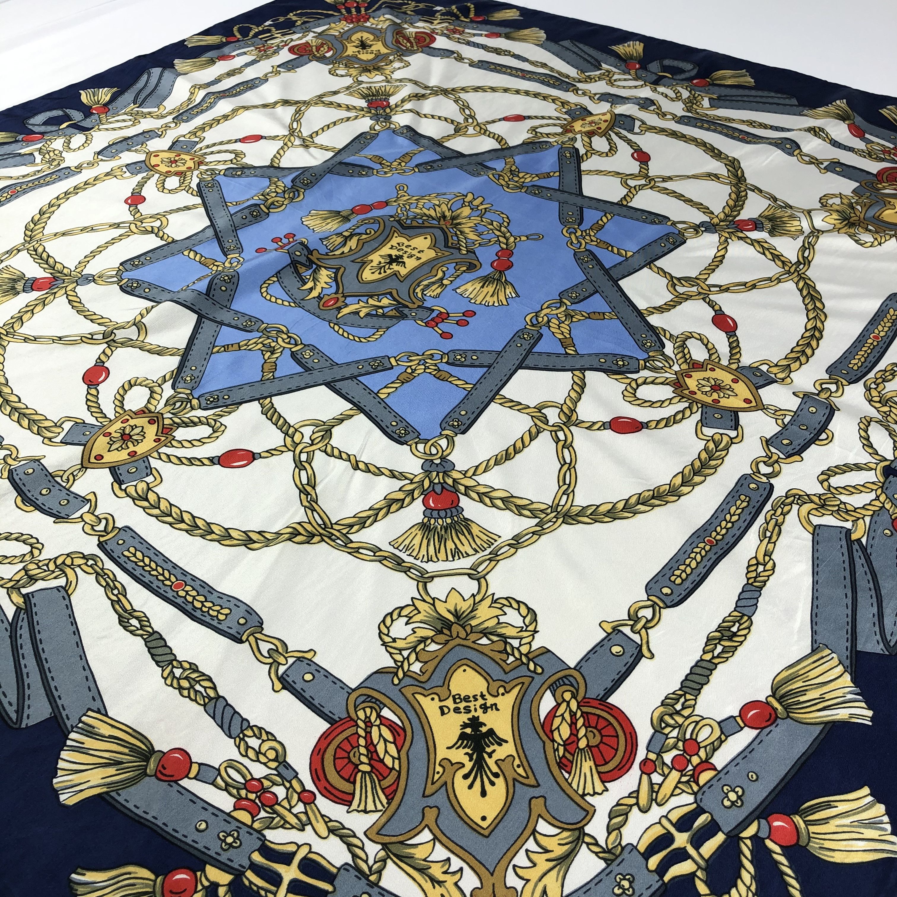 Vintage Vintage Studio D Luxury Design Silk Scarf M336 Size ONE SIZE - 4 Thumbnail