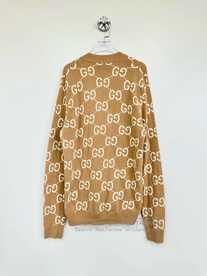 Gucci Gucci Brown double G full-print knitted cardigan coat Size M / US 6-8 / IT 42-44 - 2 Thumbnail