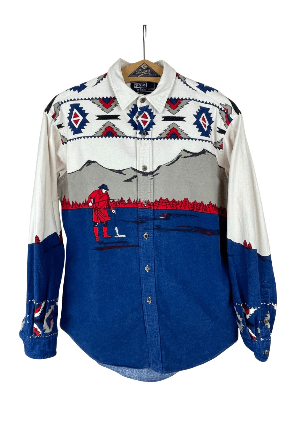Polo Ralph Lauren 90s “Canoe & Ice Fisherman” Shirt - US Made / Japan Cotton Size US L / EU 52-54 / 3 - 2 Thumbnail