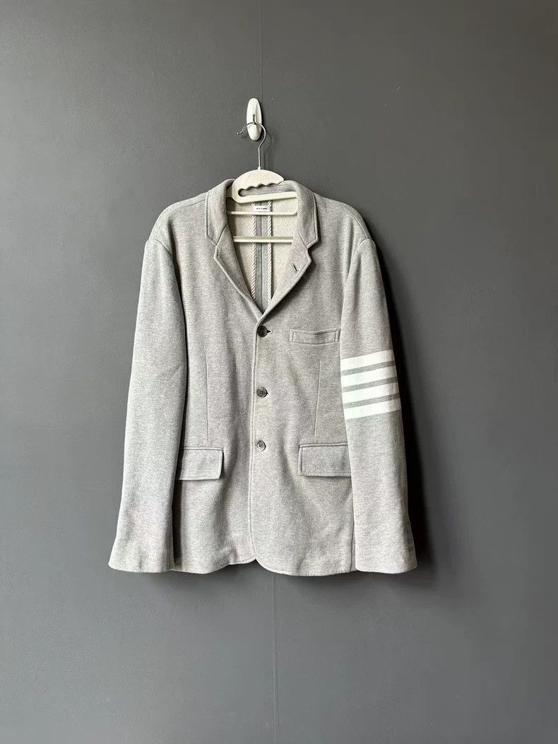 Thom Browne Thom Browne Gray Sleeve Stripe Blazer - dmc Size US M / EU 48-50 / 2 - 1 Thumbnail