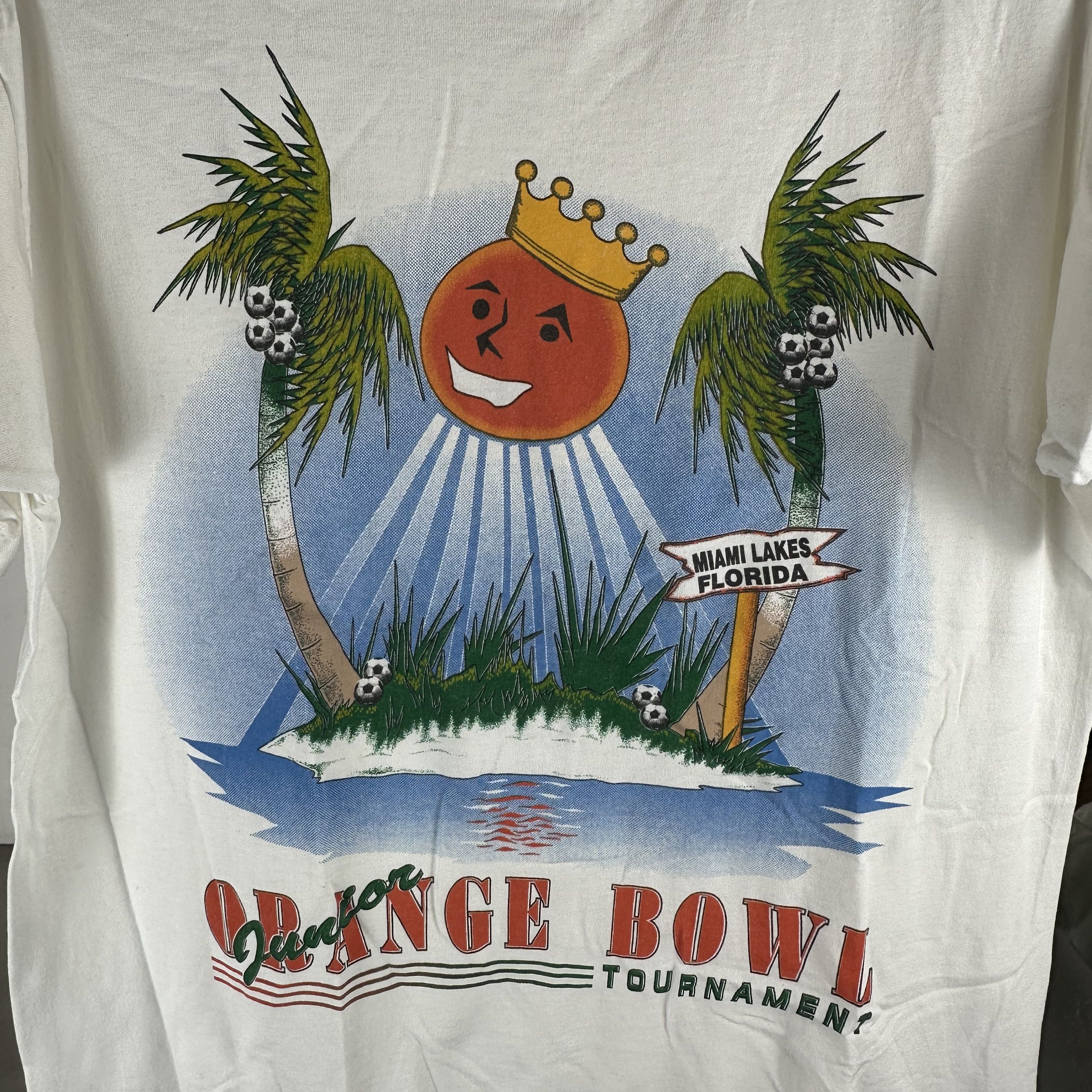 Vintage 90s Junior Orange Bowl Tournament Miami Florida Graphic Tee Size US L / EU 52-54 / 3 - 2 Thumbnail