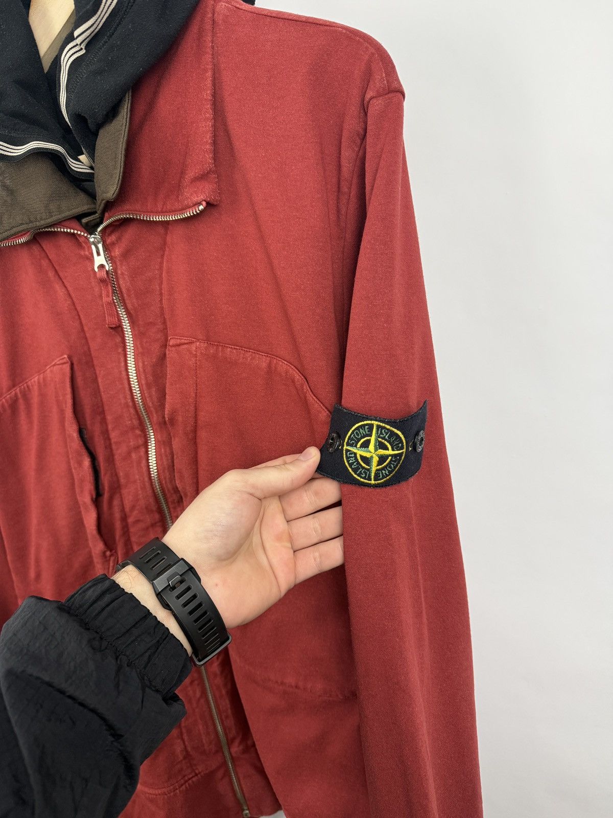 Stone Island 🇮🇹 Vintage 90s Stone Island Archive Layered Hooded Jacket Size US XL / EU 56 / 4 - 4 Thumbnail