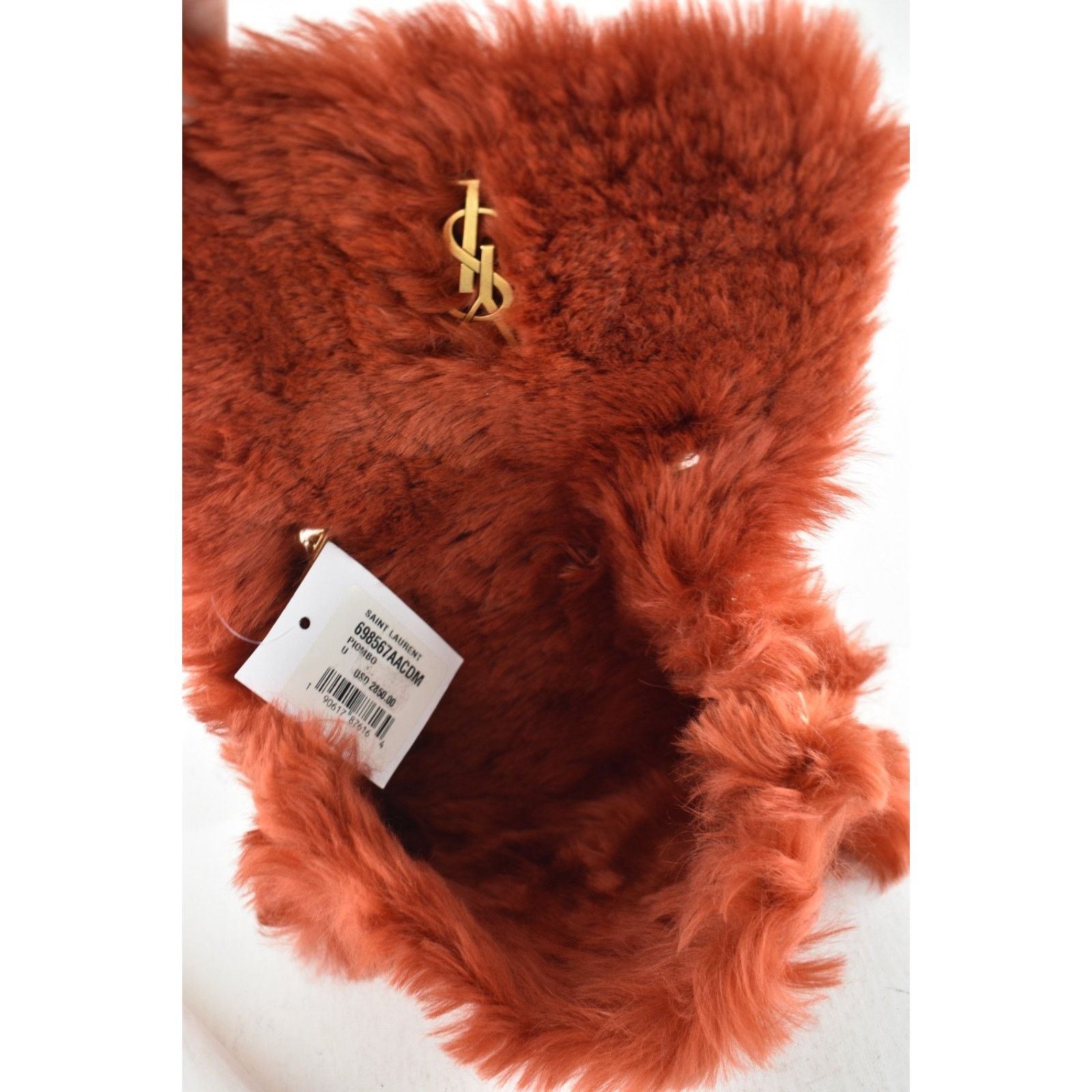 Yves Saint Laurent Saint Laurent Small Kate YSL Red Reversible Faux Fur Bag Size ONE SIZE - 23 Thumbnail