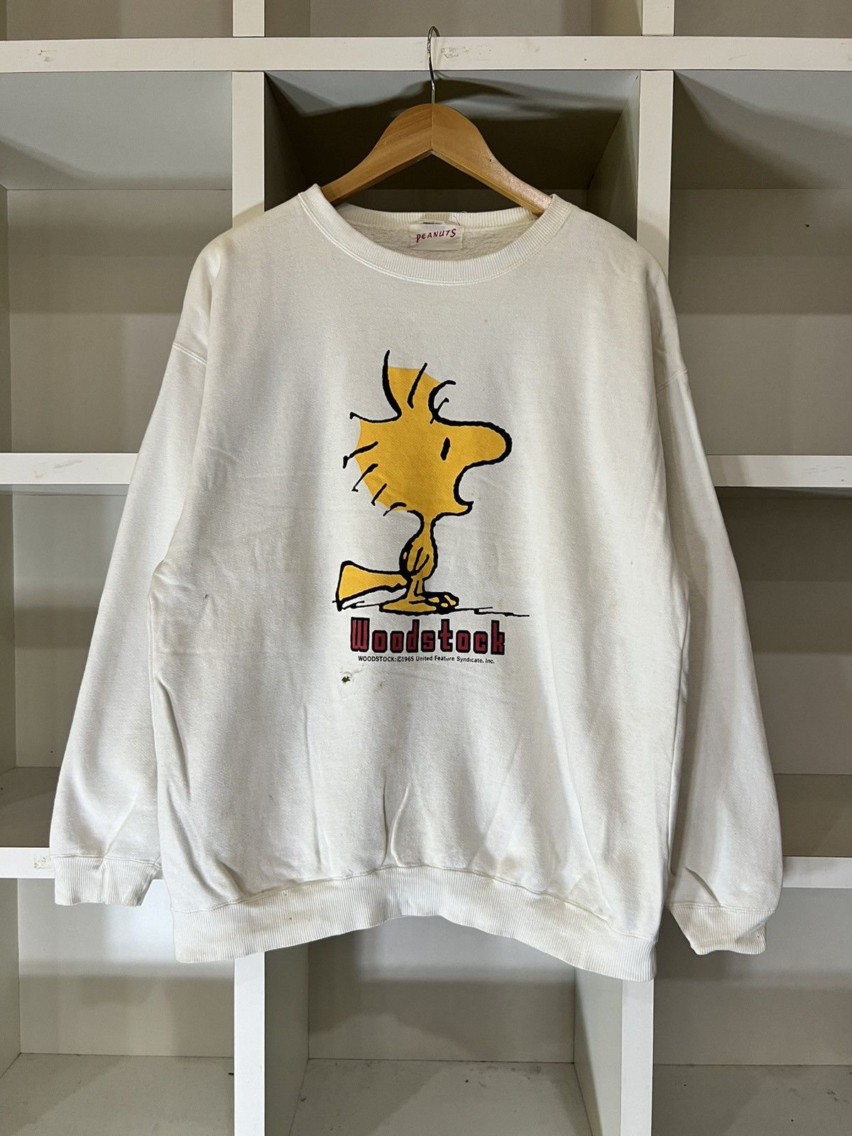 image of Cartoon Network x Peanuts Vintage Peanuts Woodstock Sweatshirt in Black, Men's (Size Large)