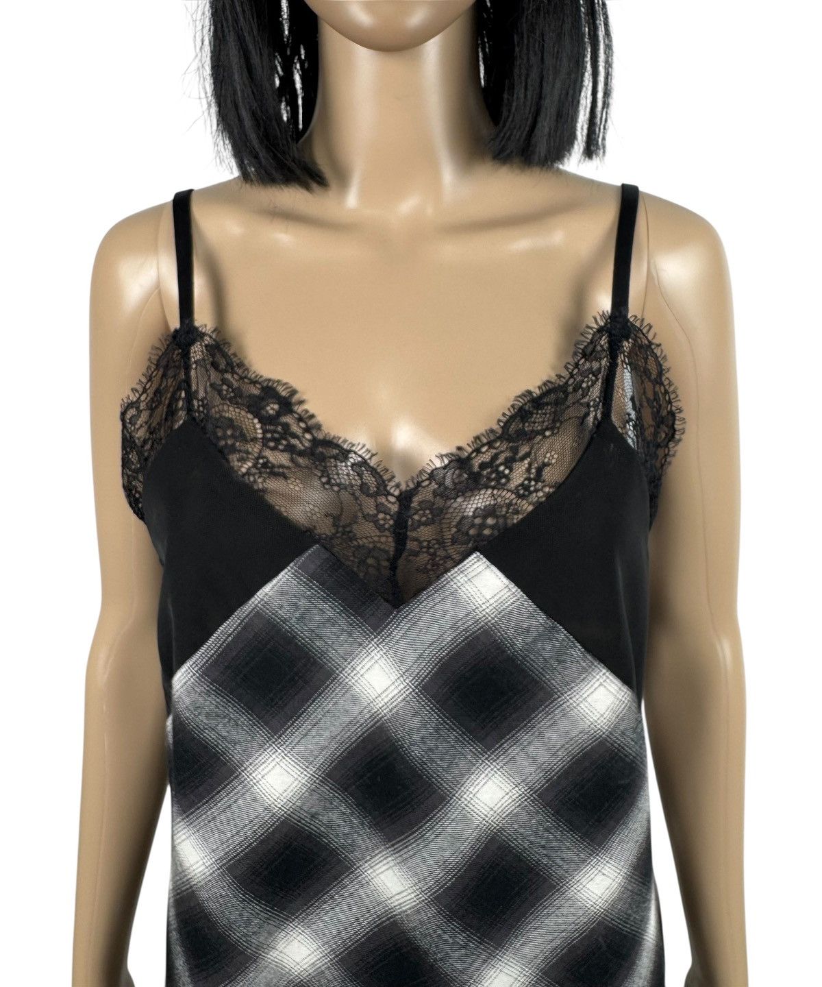 Maje Maje Plaid Cotton Grunge Babydoll Mini Slip Strappy size 3 Size L / US 10 / IT 46 - 5 Thumbnail
