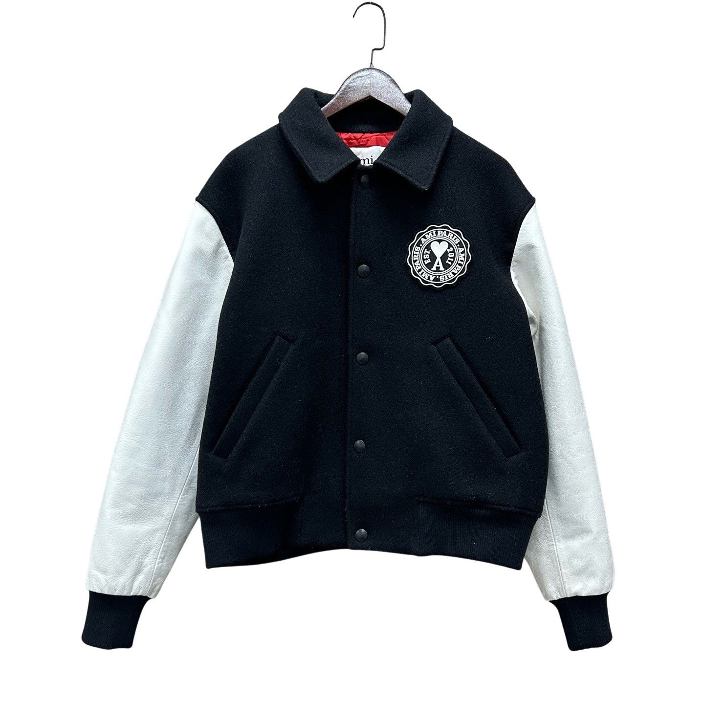 AMI Ami Alexandre Mattiussi Patch Varsity Jacket Size L Size US L / EU 52-54 / 3 - 1 Thumbnail
