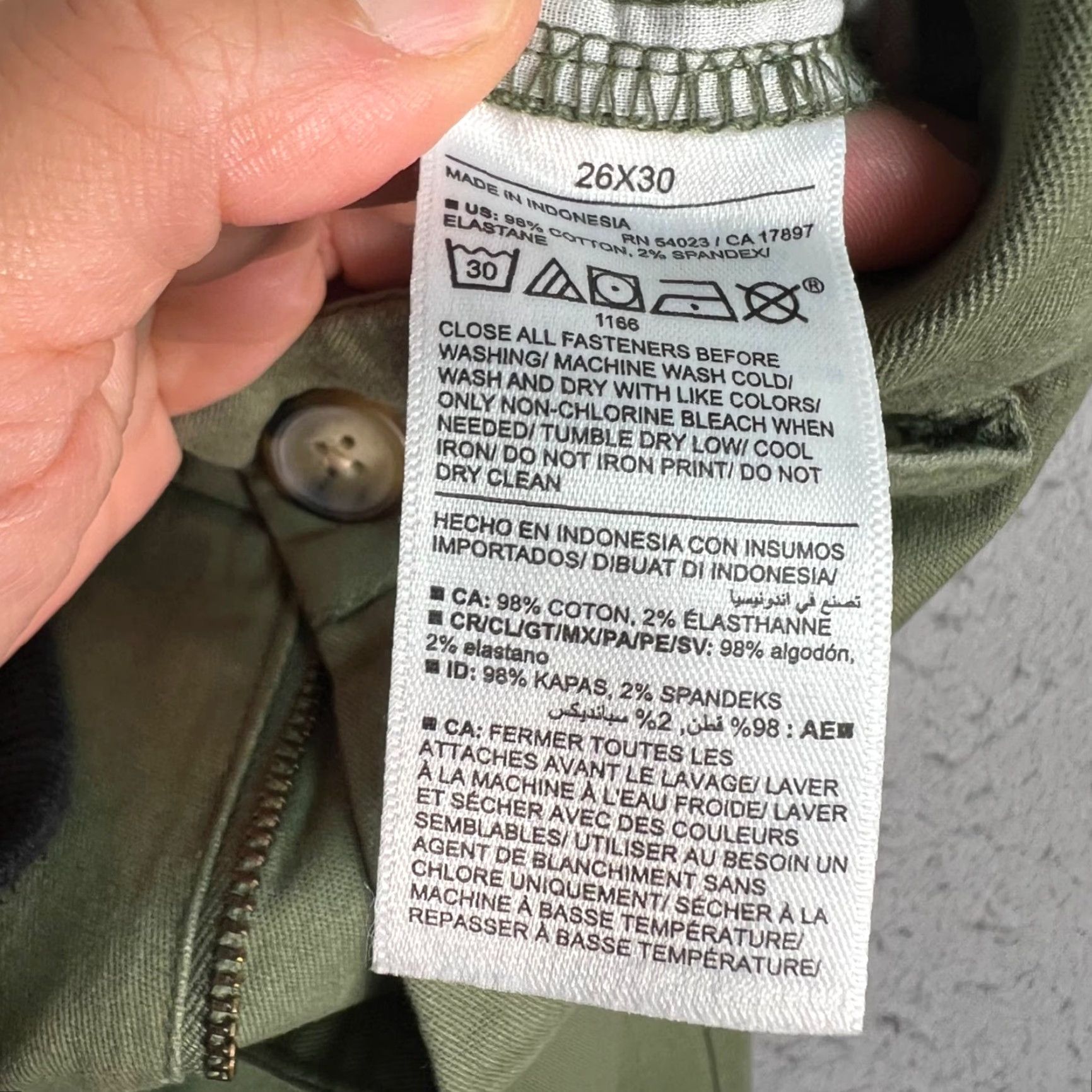 Old Navy VINTAGE Old Navy Slim Built-In Flex Olive Green Pants 26 x 30 NEW! Size US 26 / EU 42 - 4 Thumbnail