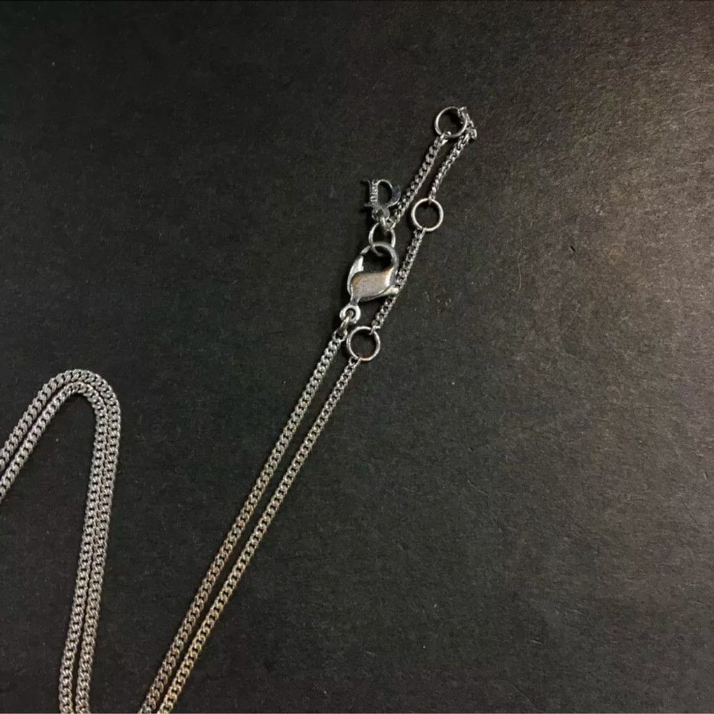 Dior Rare Christian Dior D Logo Crystals in Silver Tone Necklace Size ONE SIZE - 5 Thumbnail