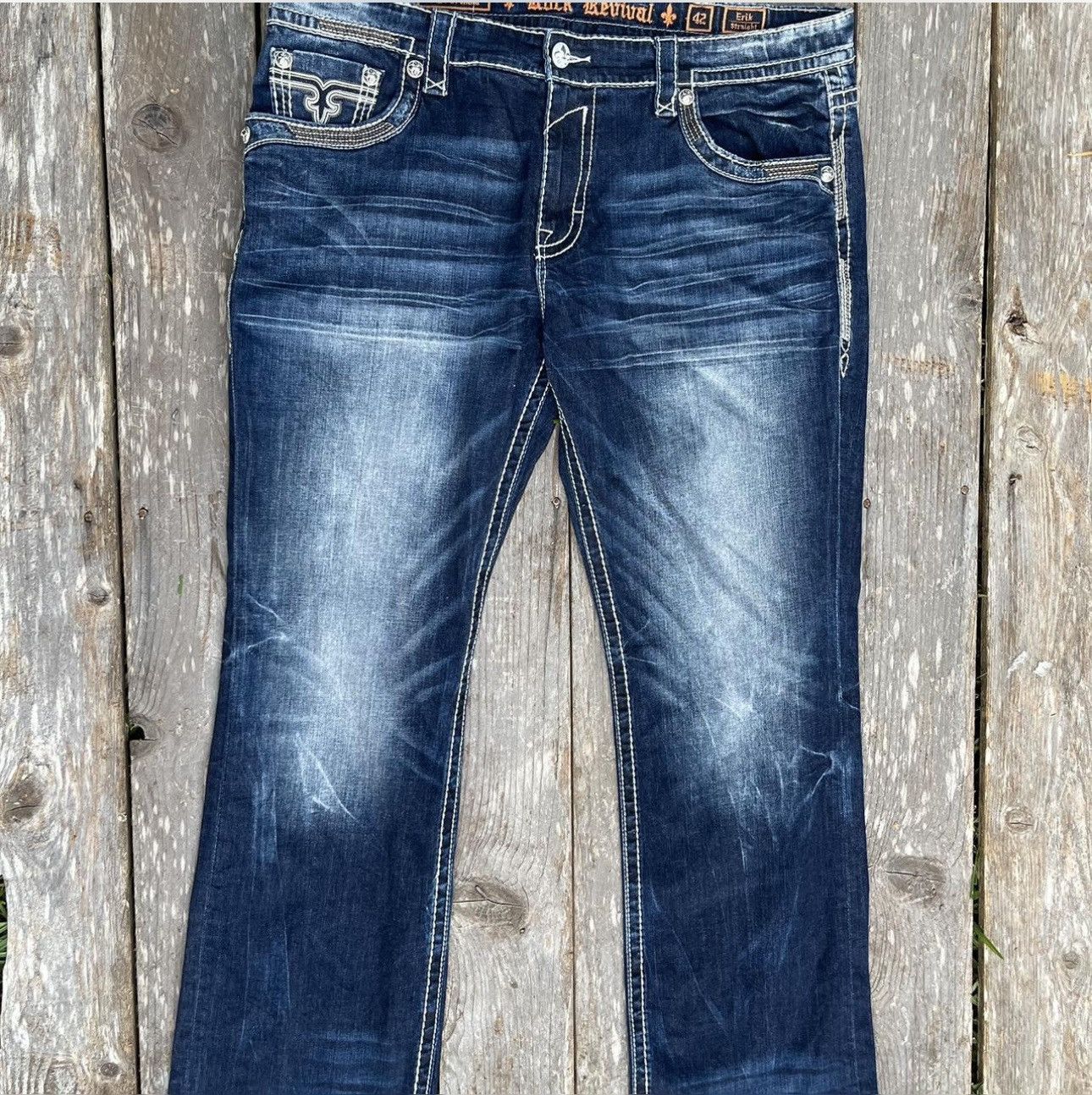 Rock Revival RocK ReViVaL “Erik Straight" size 42 x 32 Men’s Jeans Size US 42 / EU 58 - 2 Thumbnail