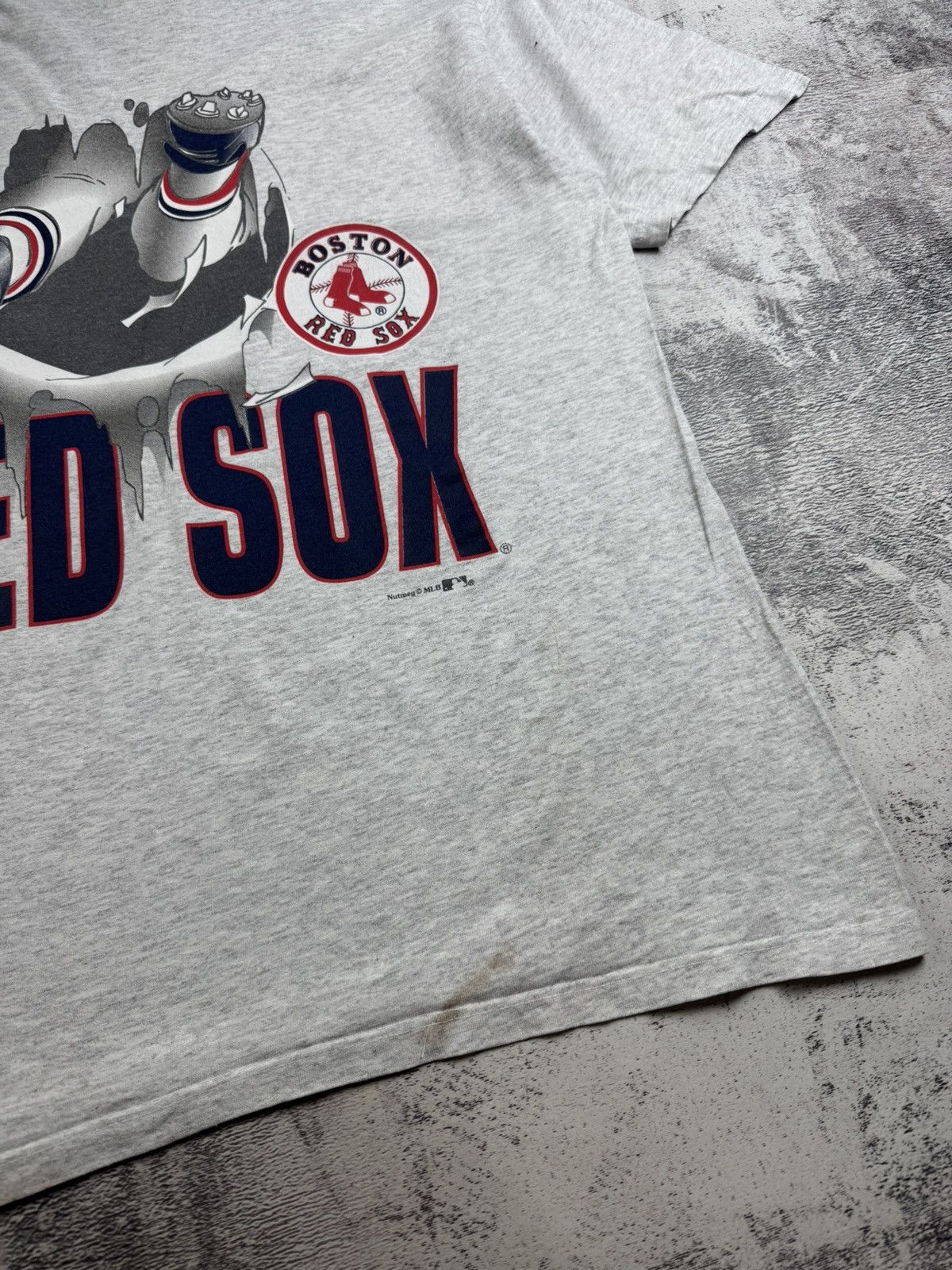 MLB Boston Red Sox Nutmeg Men’s XL Cotton Vintage Baseball MLB Jersey USA T Shirt Size US XL / EU 56 / 4 - 18 Thumbnail
