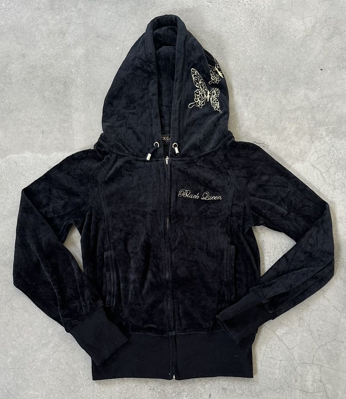 Other VINTAGE BLACK QUEEN SATIN EMBROIDERY HOODIE Size US M / EU 48-50 / 2 - 1 Thumbnail