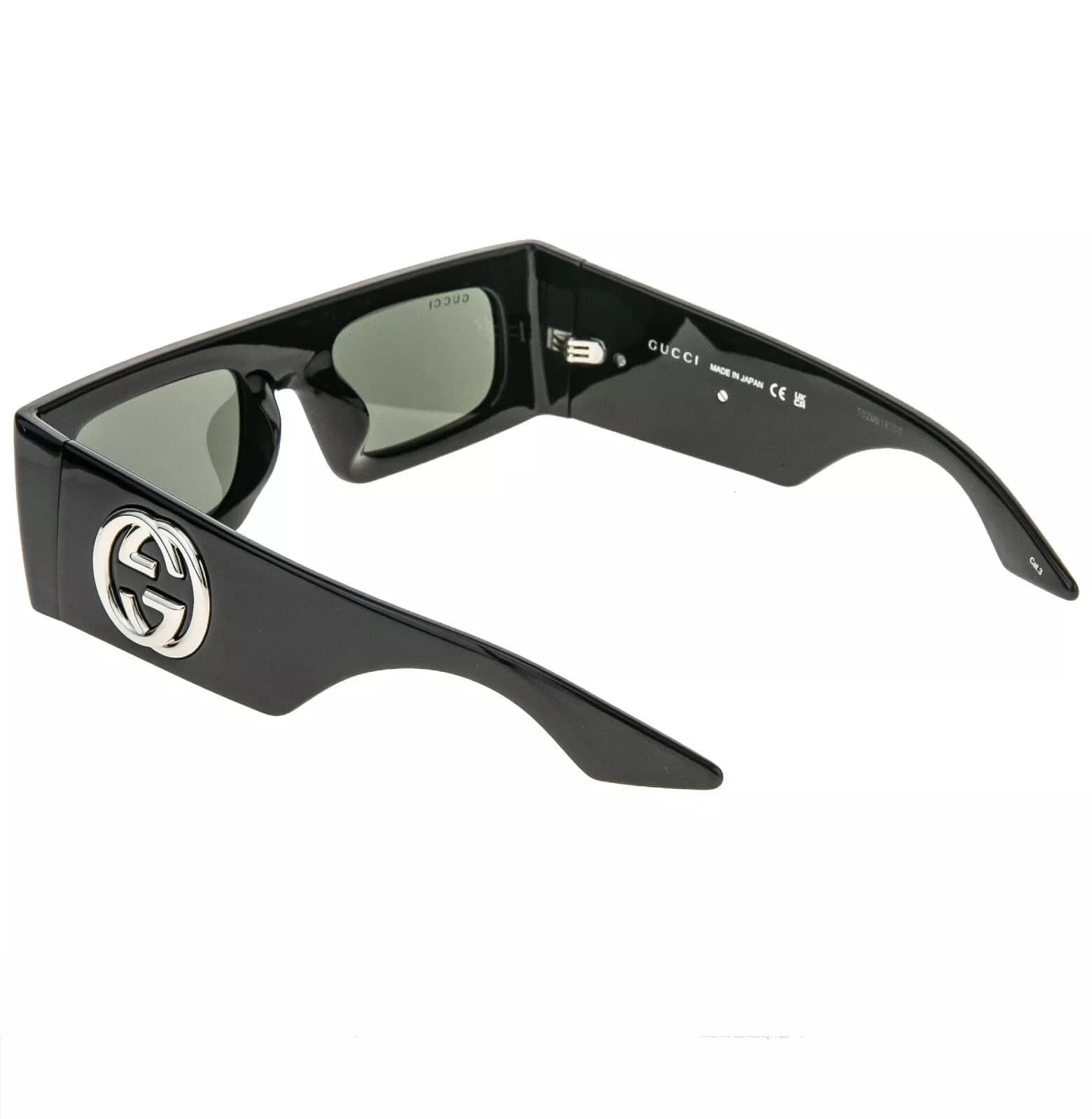 Gucci GUCCI 1646 Black Narrow Rectangular Gg 1646 S Sunglasses 001 Size ONE SIZE - 3 Thumbnail