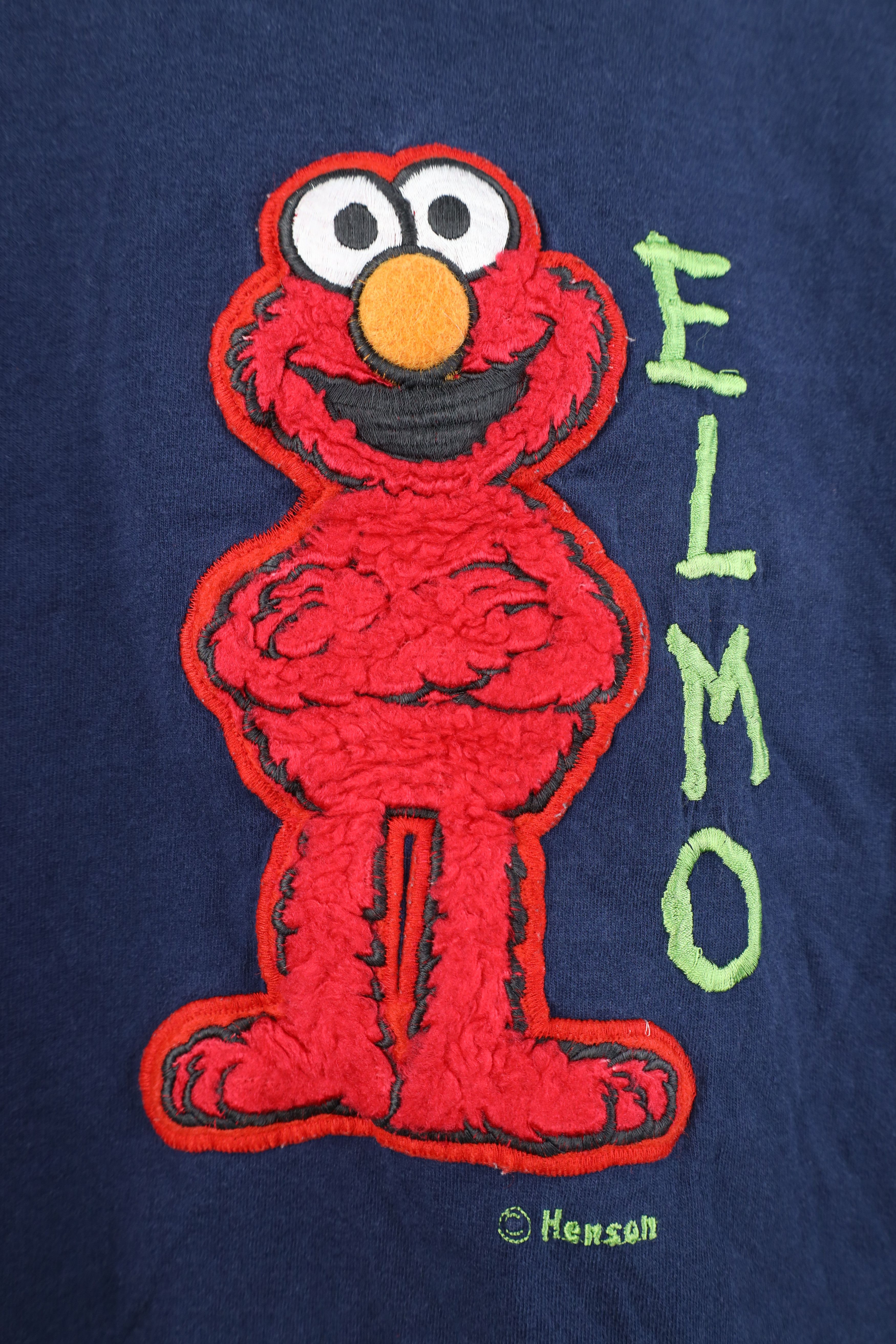 Vintage Vintage 90s Sesame Street Spell Out Elmo Muppet T-Shirt Blue Size US L / EU 52-54 / 3 - 4 Thumbnail