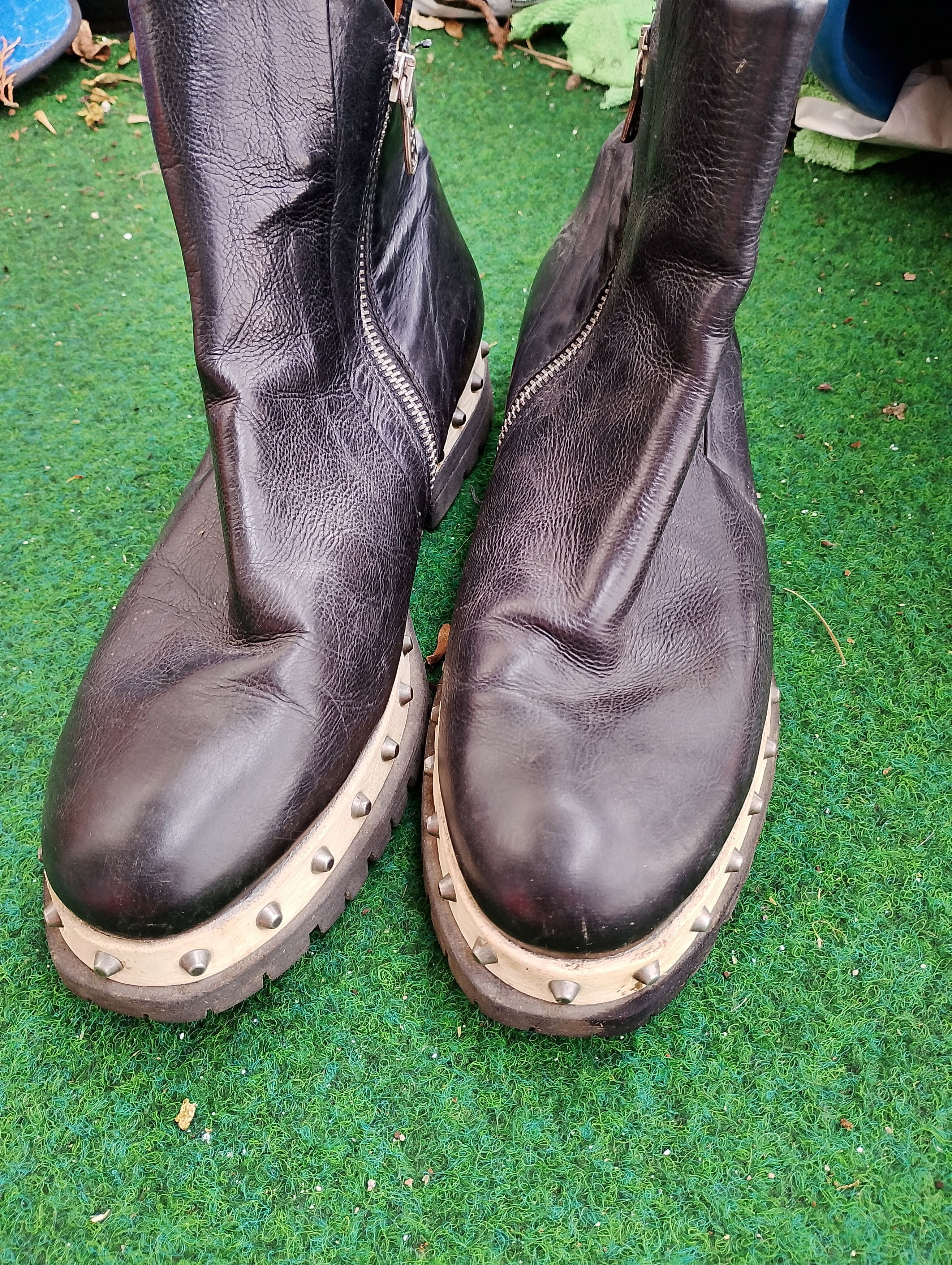 A.S.98 A.S.98 Studded Chelsea Chunky Boots sz 42 Size US 8.5 / EU 41-42 - 3 Thumbnail