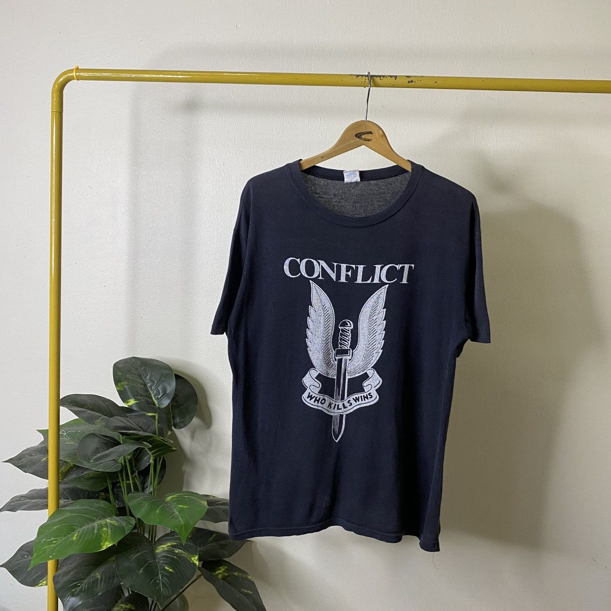 1990s Conflict Who Kills Win British Anarchist Punk Band Tee