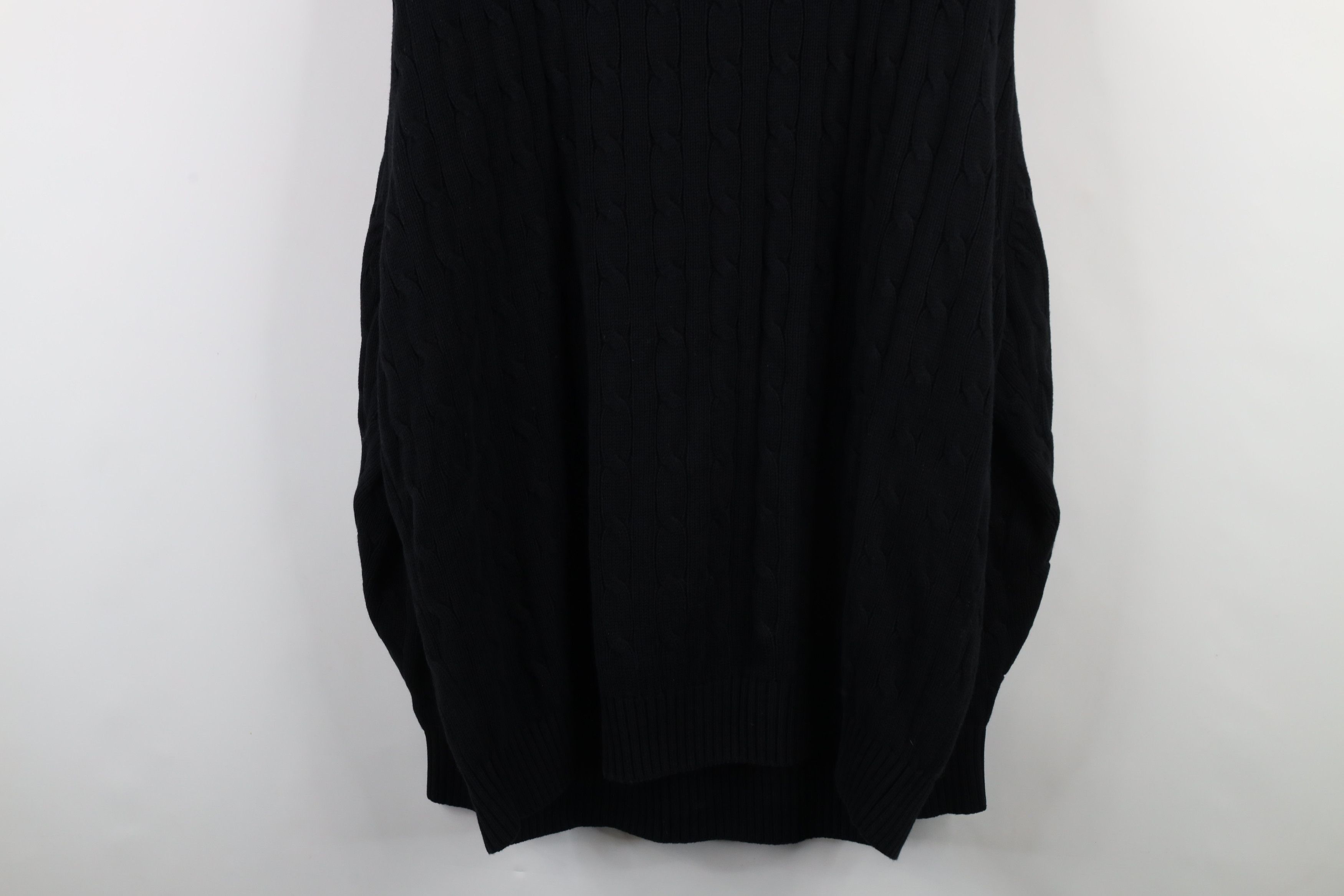 Jos. A. Bank × Vintage Vintage Jos A Bank Cotton Chunky Cable Knit Sweater Black Size US XXL / EU 58 / 5 - 9 Thumbnail