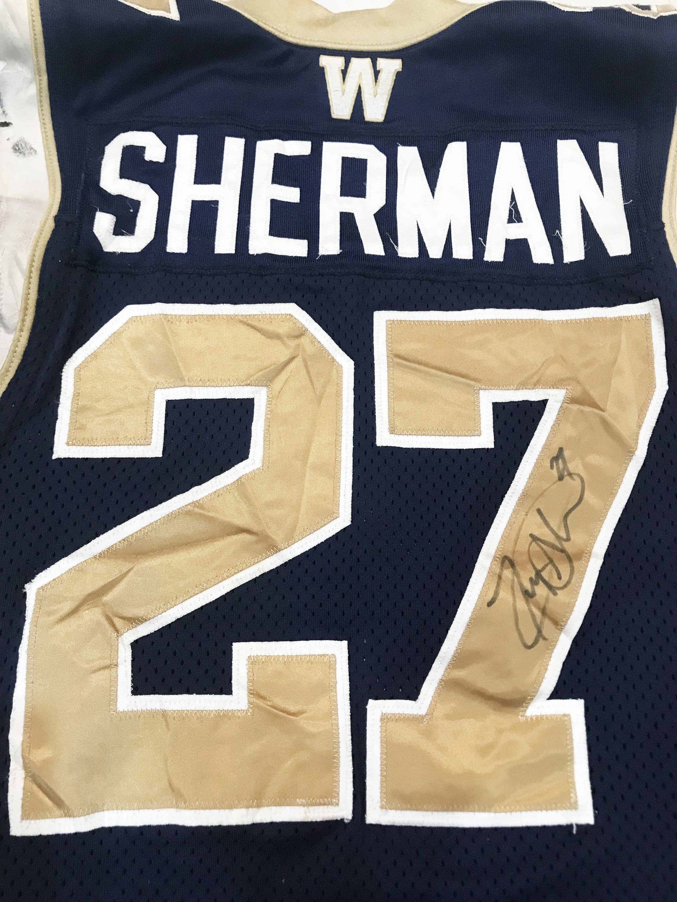 Reebok Reebok 2013 CFL Winnipeg Blue Bombers SHERMAN #27 Jersey Size US M / EU 48-50 / 2 - 5 Thumbnail