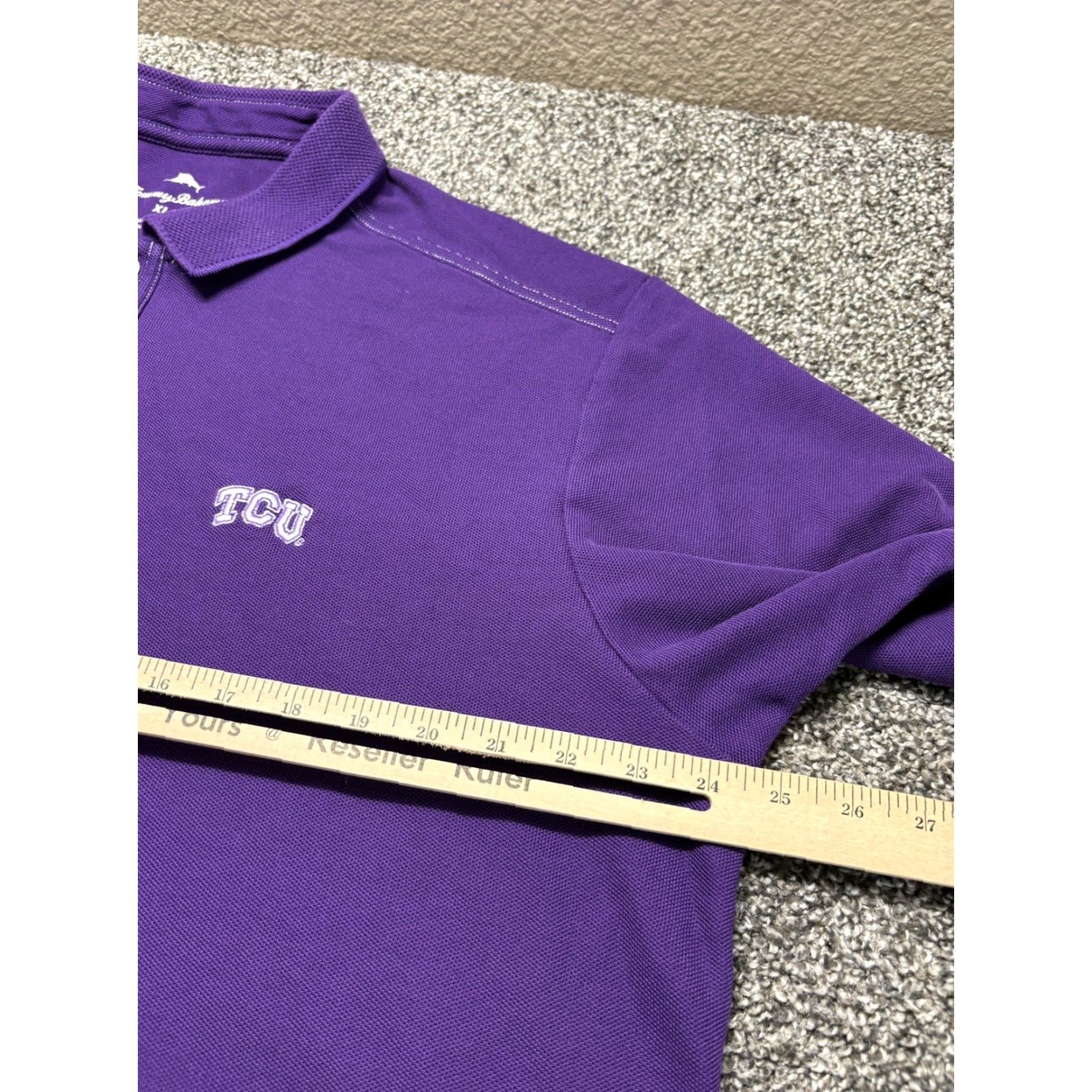 Tommy Bahama VINTAGE Tommy Bahama Polo Shirt Mens XL Purple 100% Cotton Golf TCU Horned Frogs Button Collar Short Sleeve Size US XL / EU 56 / 4 - 5 Thumbnail