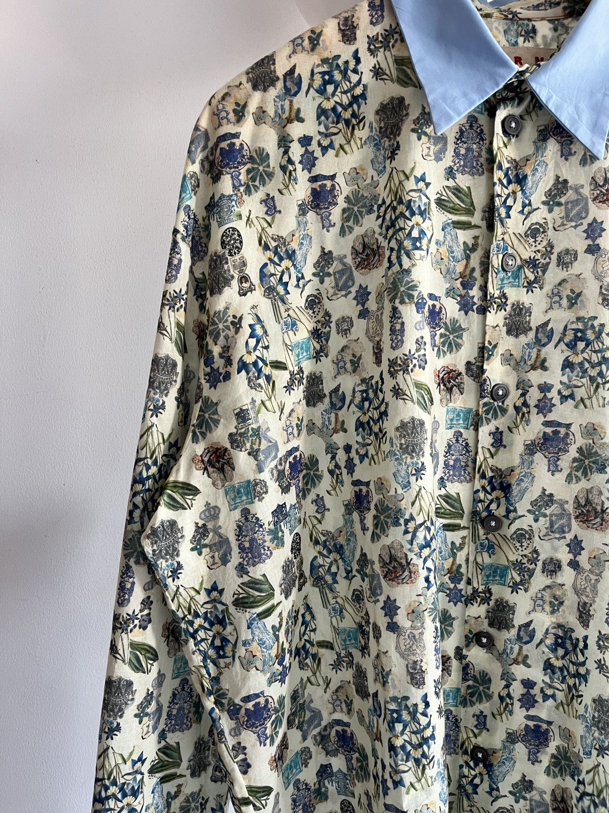 Marni Marni Floral Button Up Shirts Size US L / EU 52-54 / 3 - 11 Thumbnail