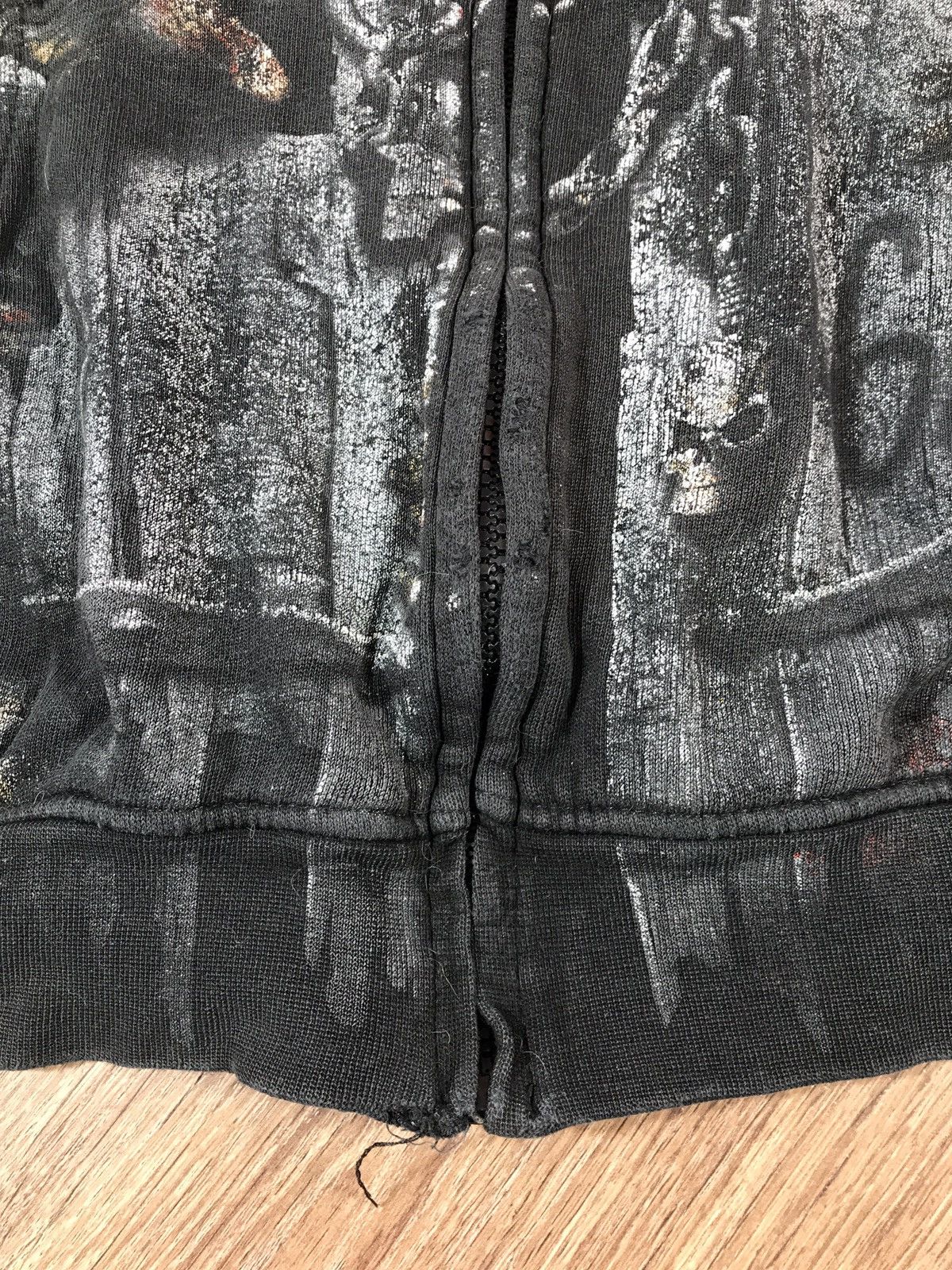 Vintage Vintage Distressed Spiral Zip Hoodie Size L-XL Size US XL / EU 56 / 4 - 6 Thumbnail