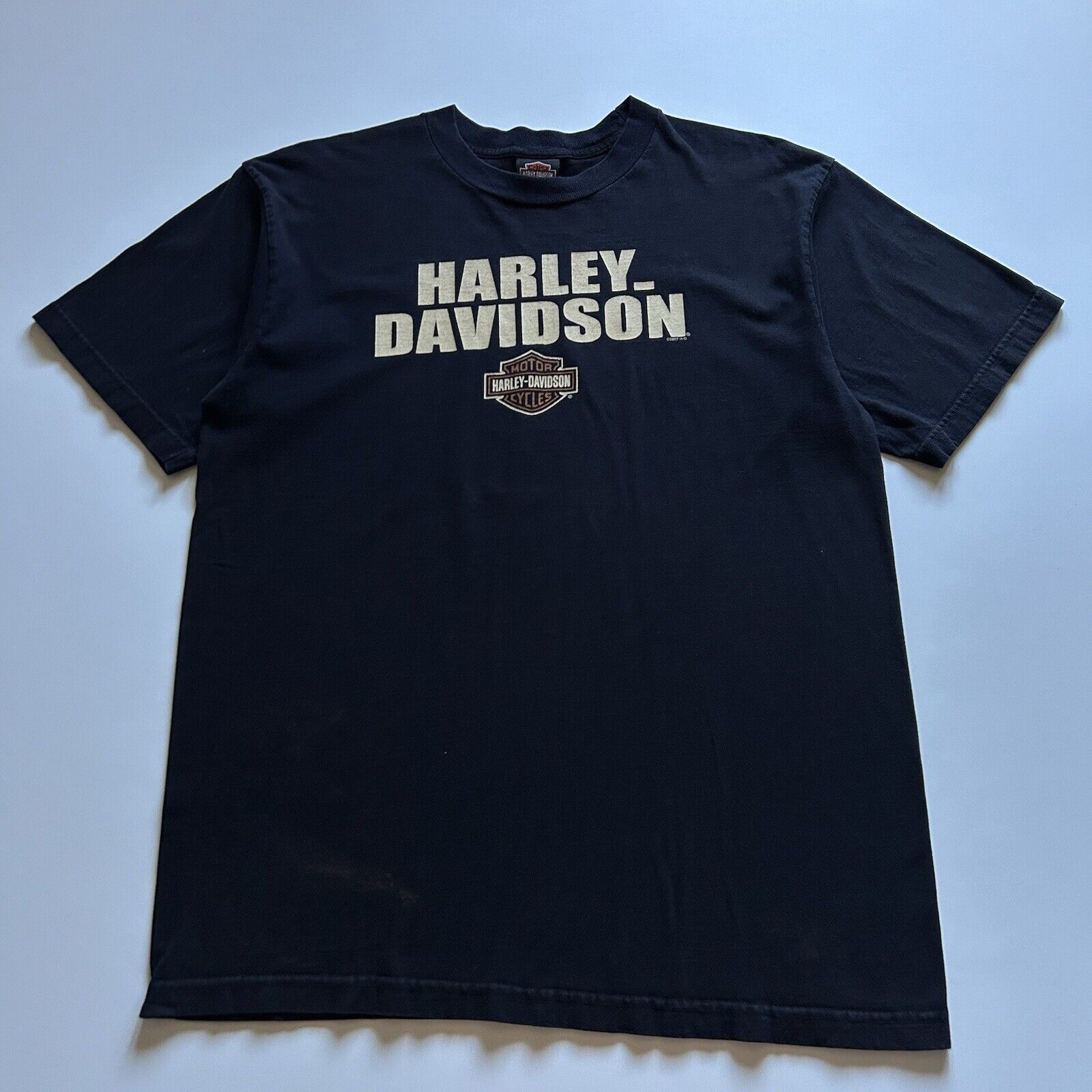 Harley Davidson Vintage Y2K Harley Davidson T Shirt Size XL Faded Black Rare Size US XL / EU 56 / 4 - 1 Thumbnail