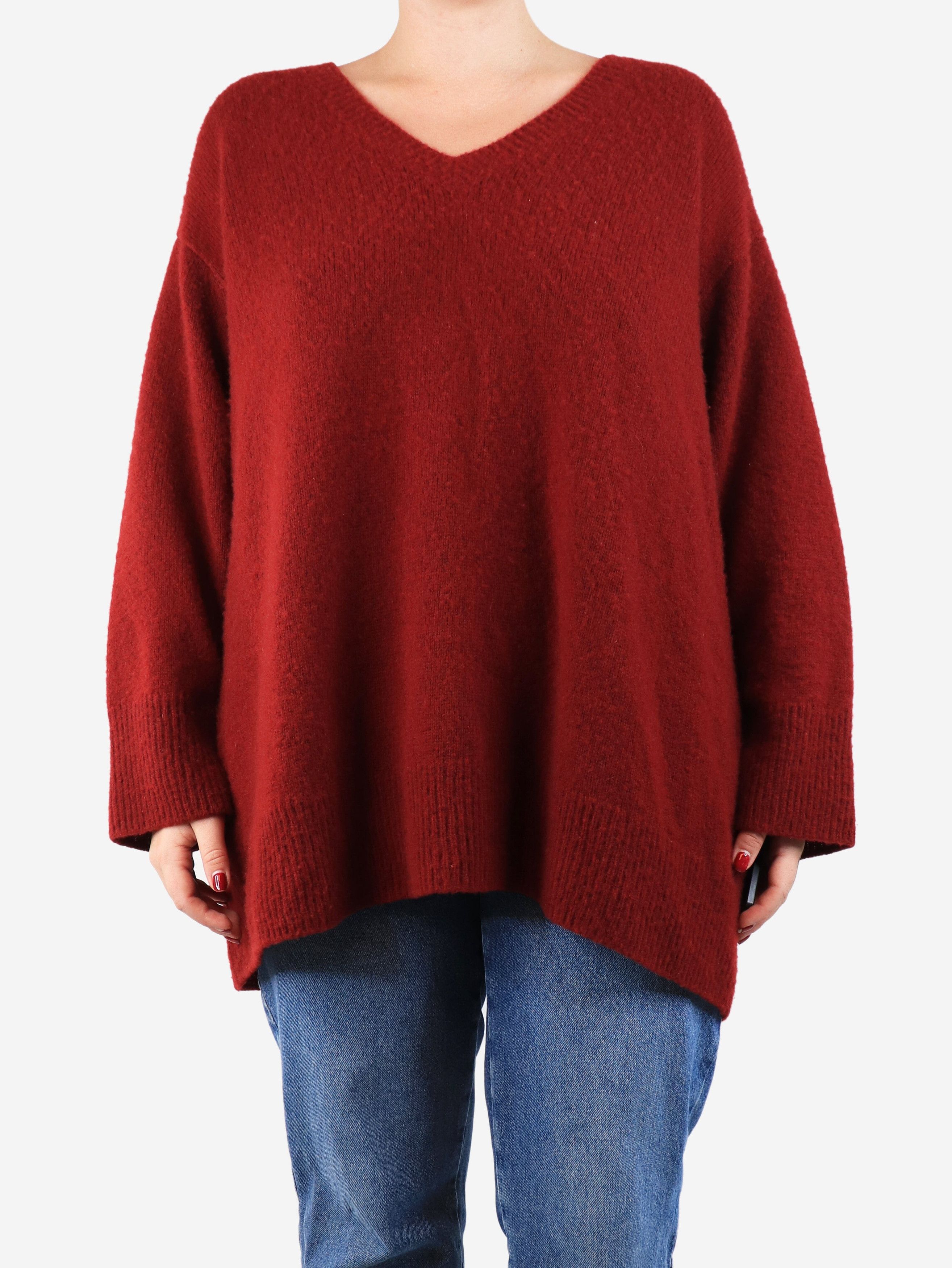 The Row Red overd v-neck jumper - Size M / US 6-8 / IT 42-44 - 1 Thumbnail