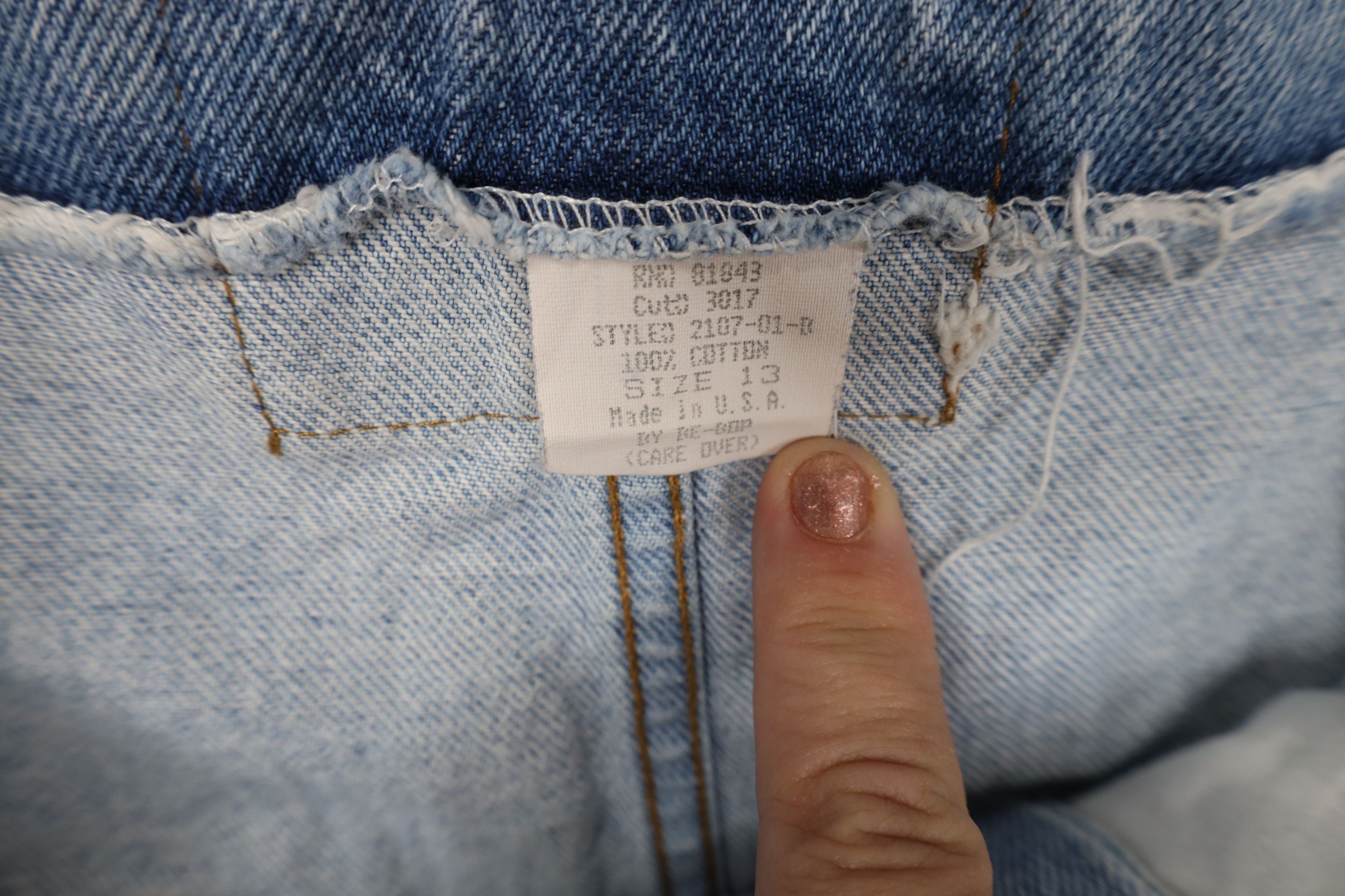 Vintage Vintage 90s Streetwear Tie Front Denim Jean Shorts USA Size 34" / US 12 / IT 48 - 7 Thumbnail