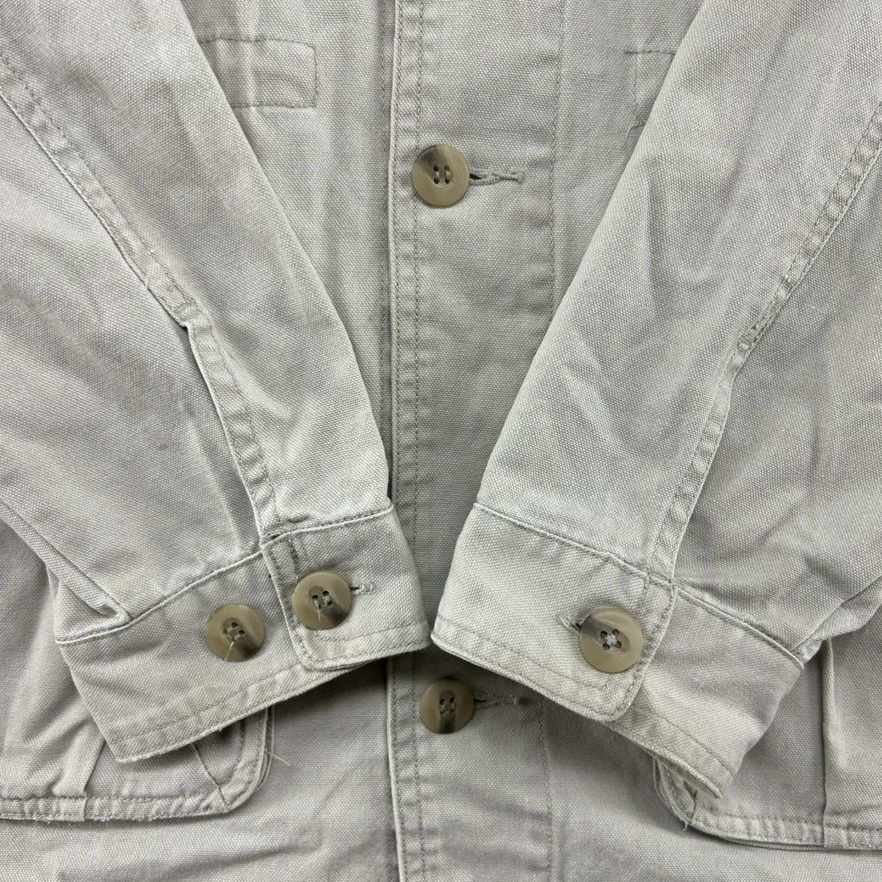 Vintage VINTAGE Pacific Crest Jacket Mens L Beige Cotton Canvas Chore Barn Coat 90s Y2K Size US L / EU 52-54 / 3 - 3 Thumbnail