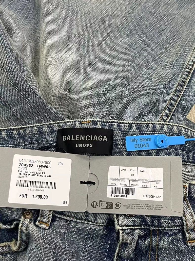 Balenciaga Balenciaga size XS Mud Dyed Old Mid-Rise Straight Leg Jean Size US 27 - 5 Thumbnail