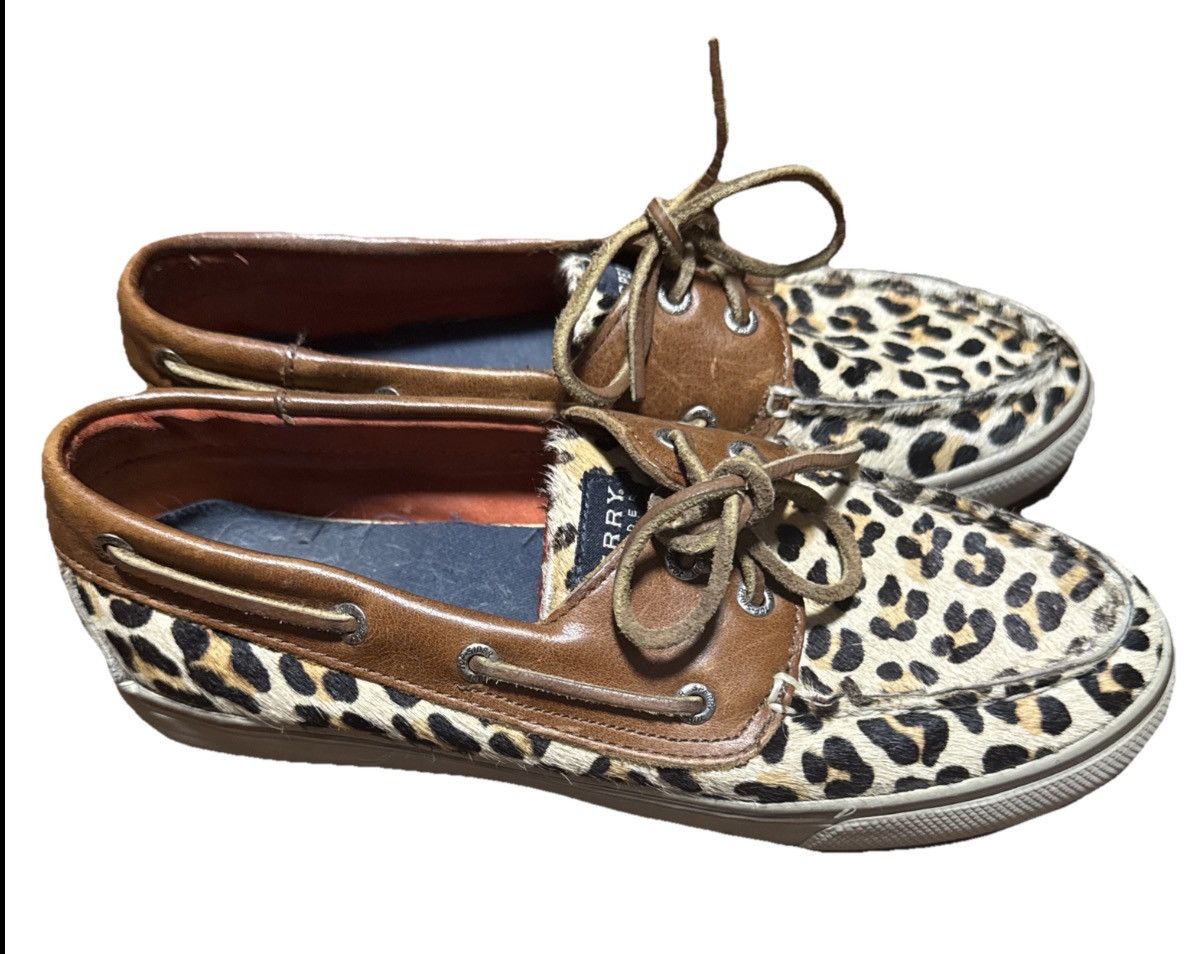 Sperry Women’s 7.5M Sperry Top‑Sider Leopard Print Boat Shoes Size US 7.5 / IT 37.5 - 1 Thumbnail