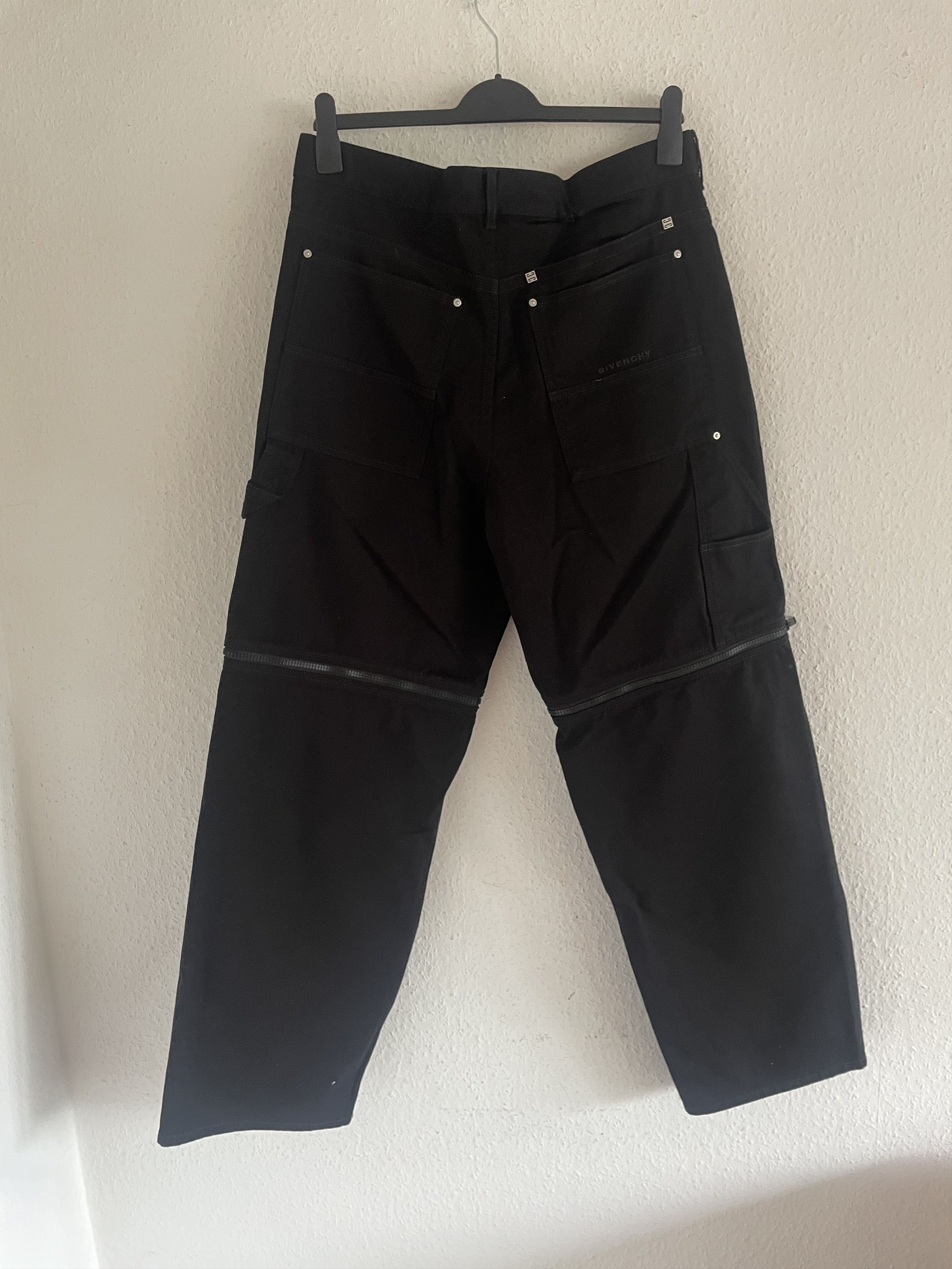 Givenchy Convertible Zip-Off Cargo Jeans Black Size US 34 / EU 50 - 9 Thumbnail