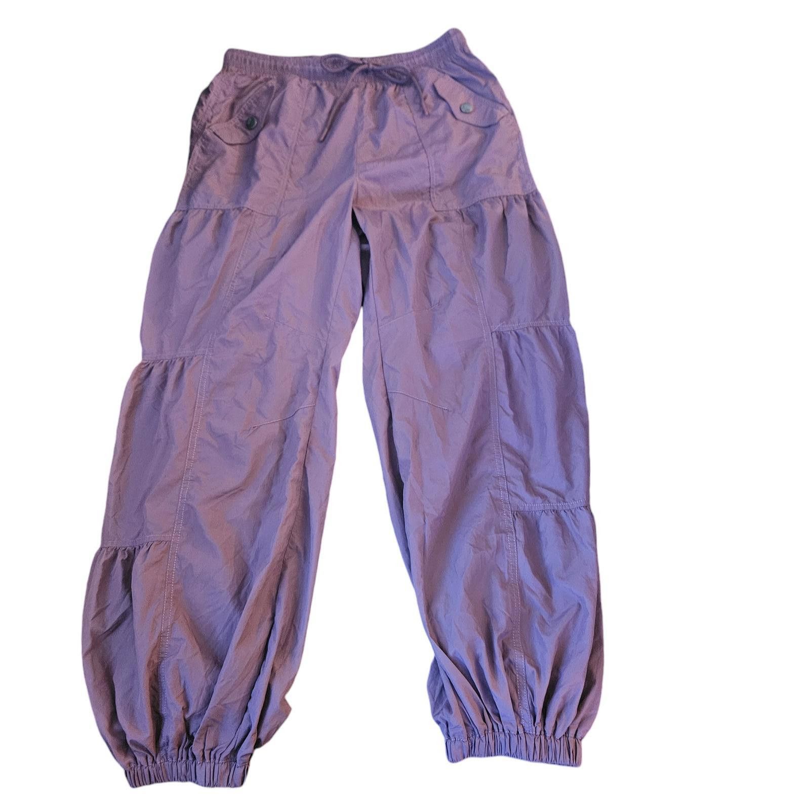 Free People Free People Purple Cargo Parachute Pants – Size Small Size 28" / US 6 / IT 42 - 1 Thumbnail