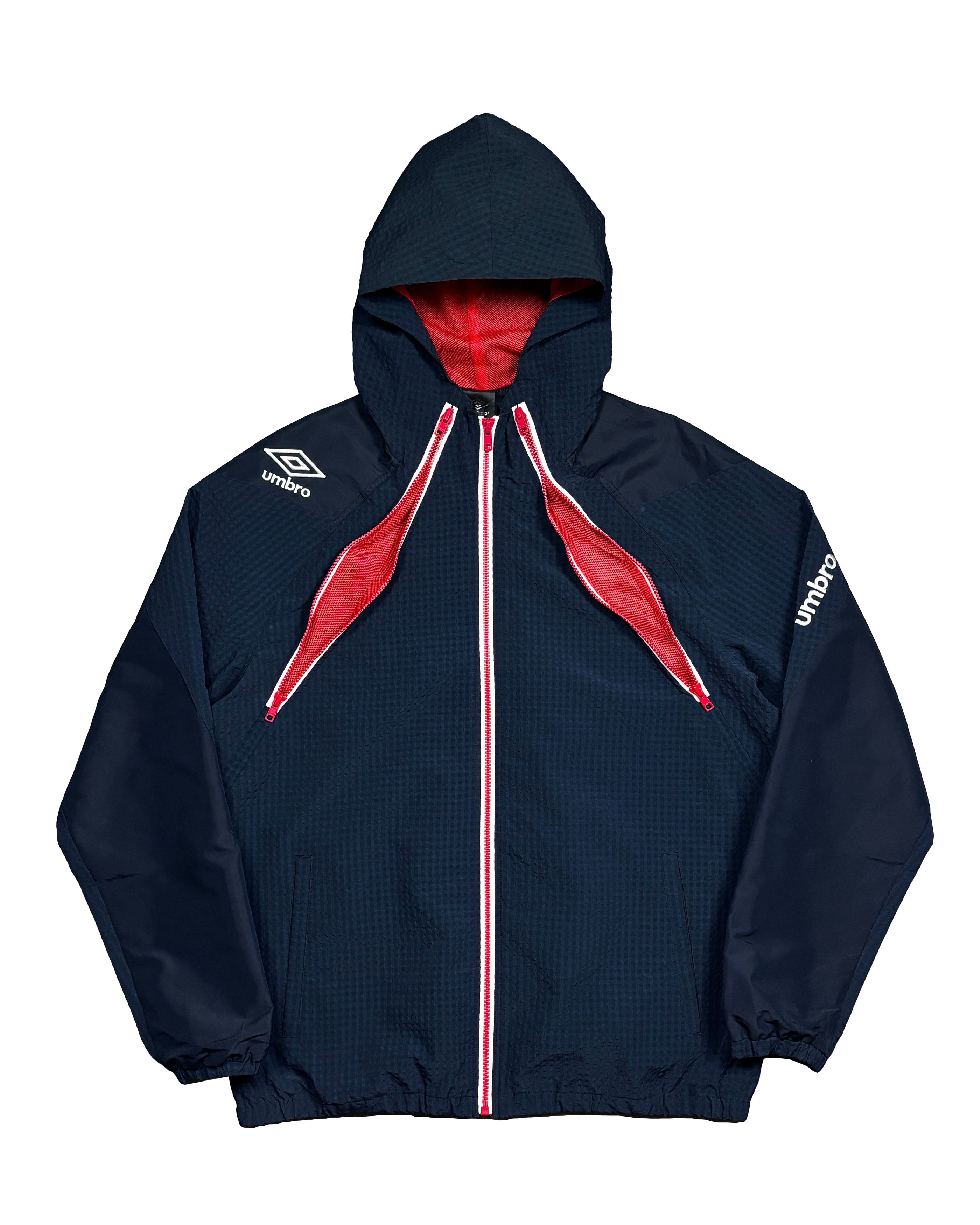 Slam Jam × Umbro Umbro Gingham Check Plaid Triple Zip Hooded Jacket Vintage Size US L / EU 52-54 / 3 - 2 Thumbnail