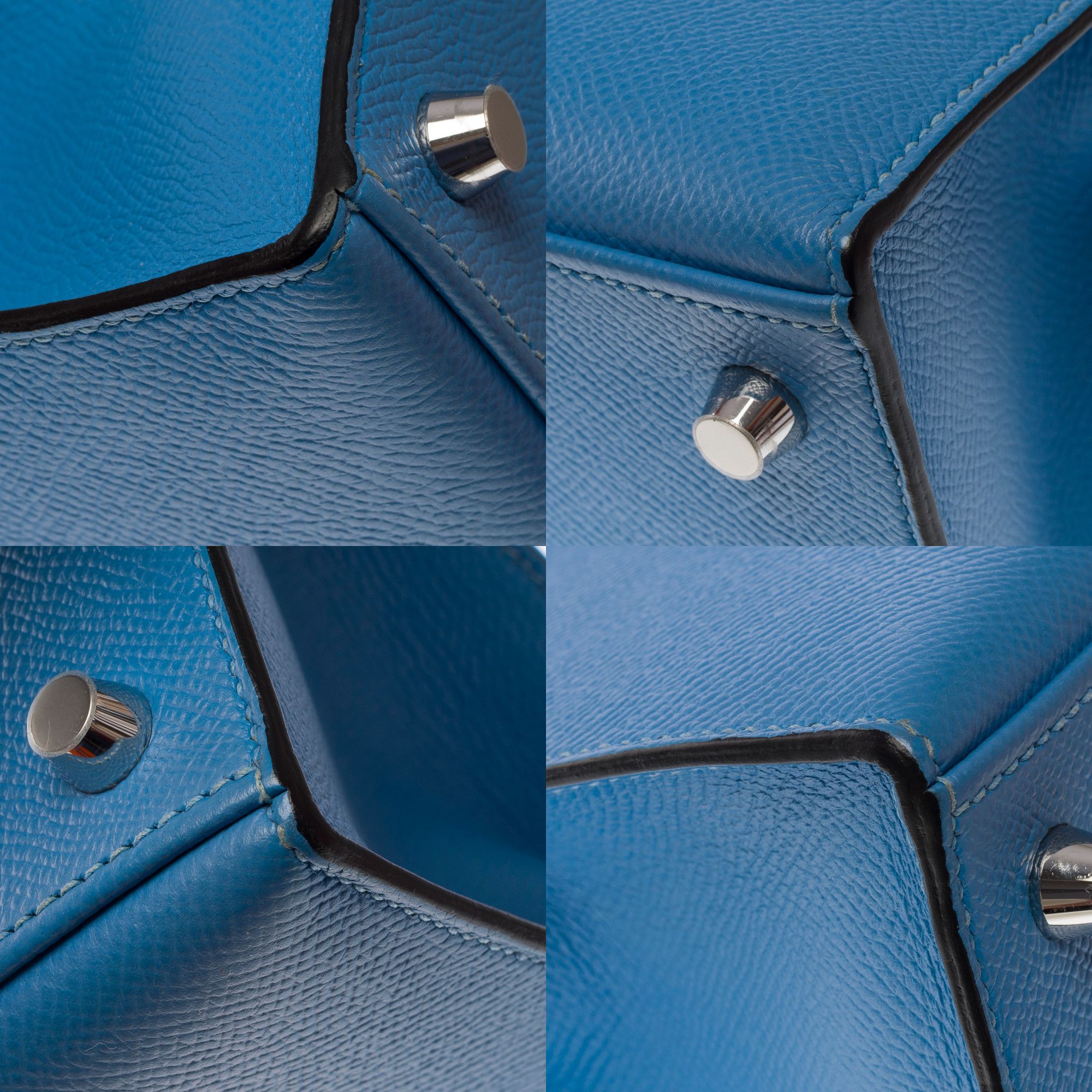 Hermes HERMES Kelly 25 in Blue Leather Size ONE SIZE - 12 Thumbnail
