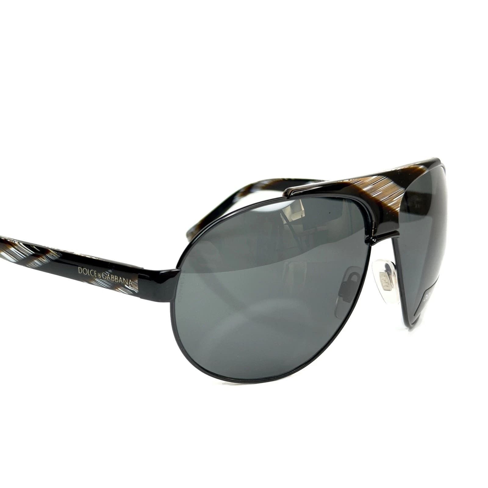 Dolce & Gabbana DOLCE & GABBANA DG2056 Black Horn Aviator Sunglasses 2056 Size ONE SIZE - 2 Thumbnail