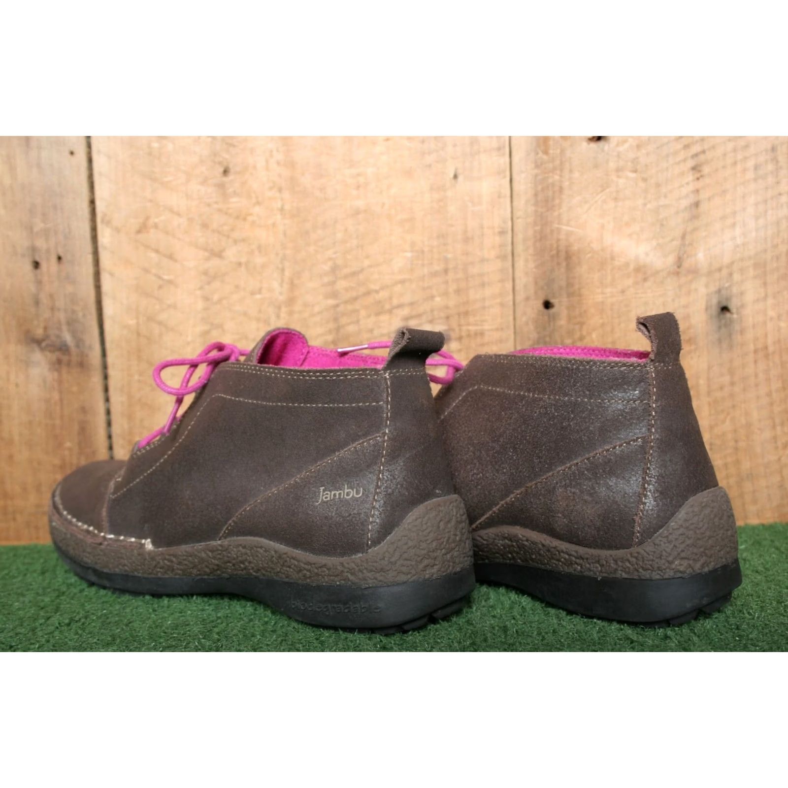 Vintage JAMBU Madison Brown Leather Chukka Boots Sz. 10M Women’s Leather Upper Crepe Rubber Sidewalls Boot Size US 10 / IT 40 - 3 Thumbnail