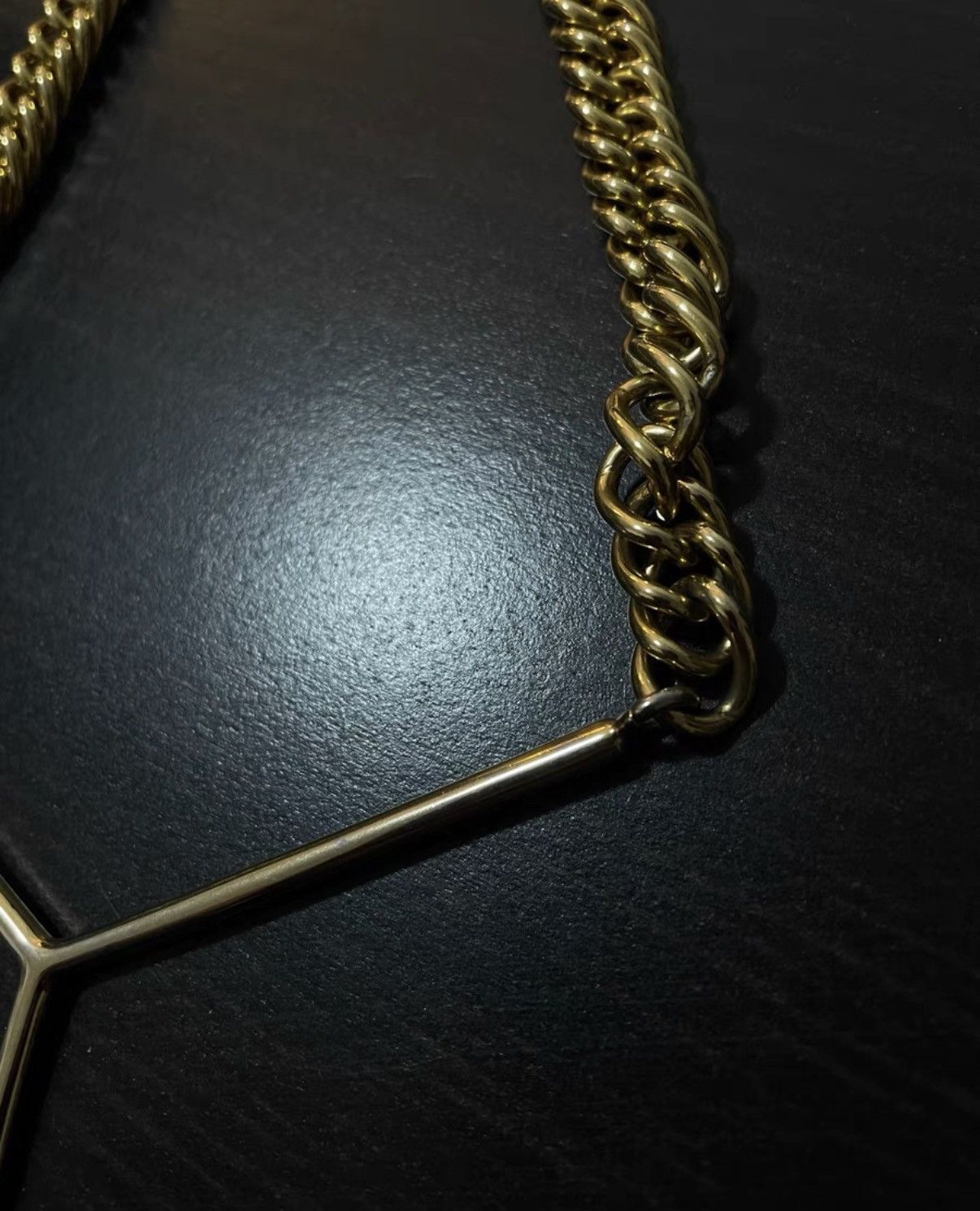Y/Project Y/Project Gold Y Logo Thick Chain Necklace Short length Size ONE SIZE - 4 Thumbnail