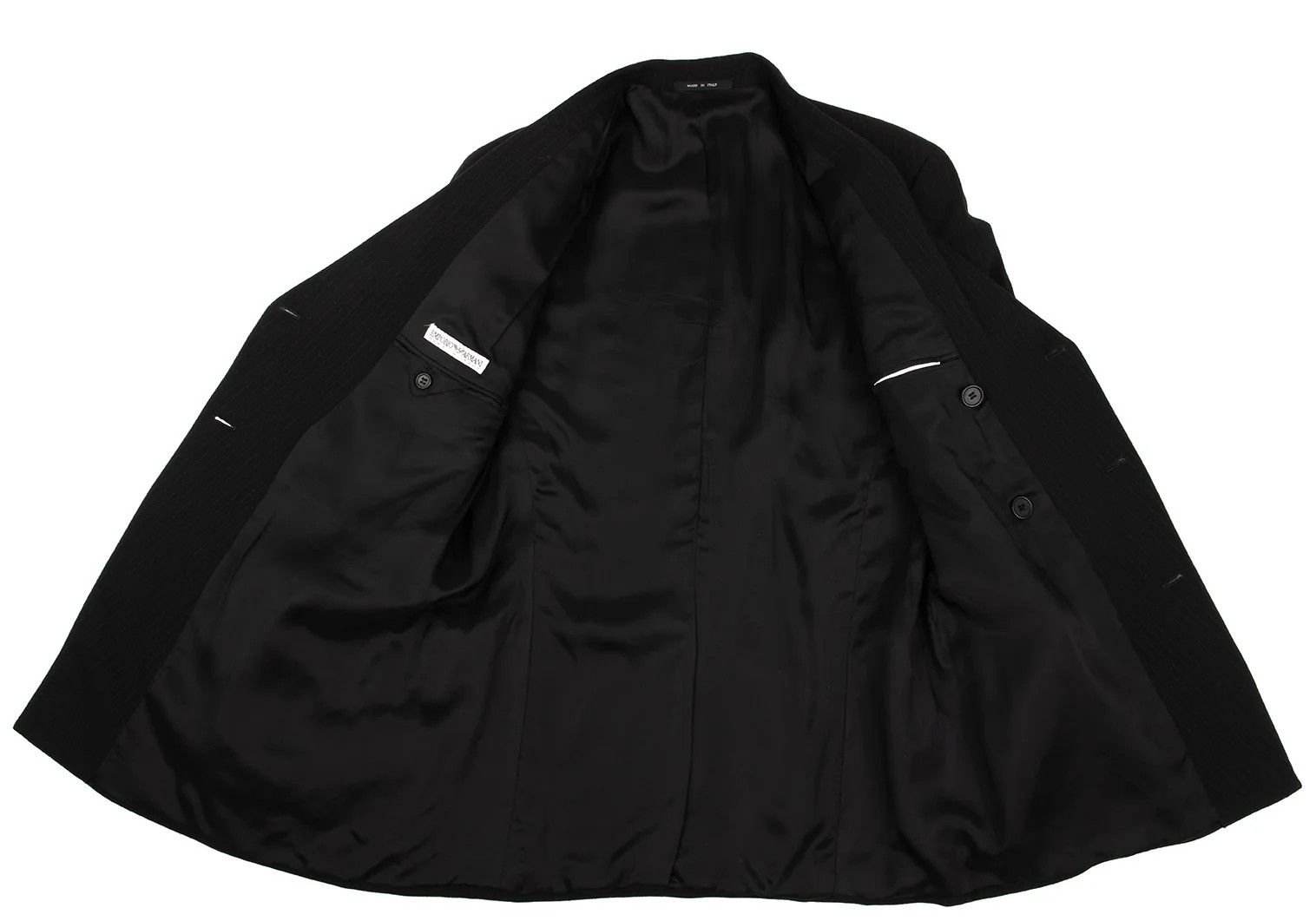 Emporio Armani Pinstripe Wool Double Jacket in Dark Navy Size 48 Size US M / EU 48-50 / 2 - 11 Thumbnail