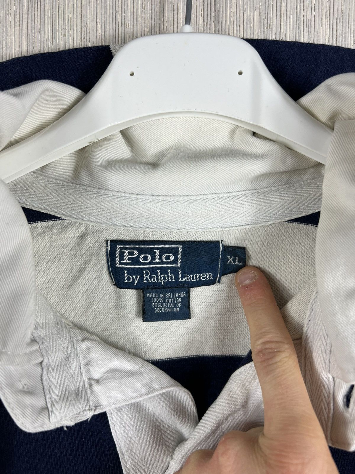 Polo Ralph Lauren Vintage 90s Polo Ralph Lauren striped golf hoodie chest logo Size US XL / EU 56 / 4 - 19 Thumbnail