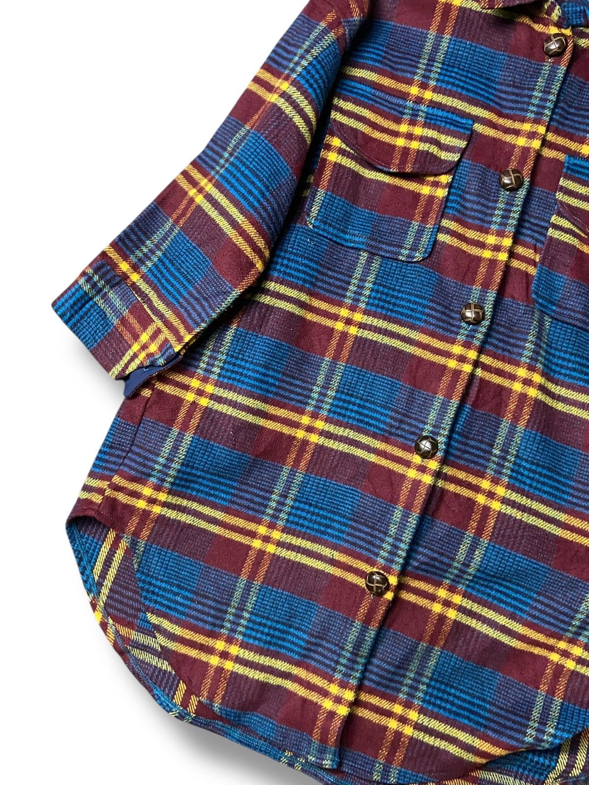 Japanese Brand × Vintage Rodeo Crowns Wide Bowl Oversized Checked Shirt (124) Size US M / EU 48-50 / 2 - 2 Thumbnail
